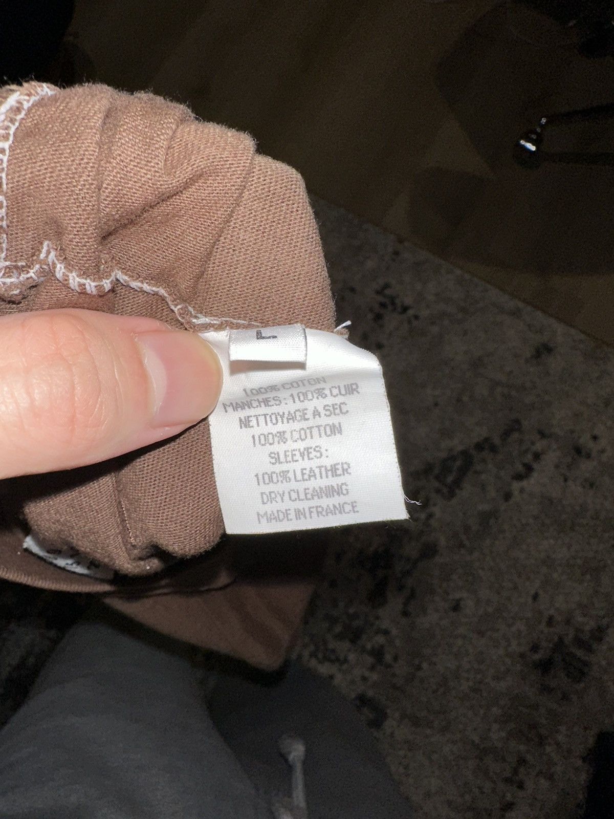 Maison Margiela Maison Margiela Artisnal Leather Sleeve Shirt Size US L / EU 52-54 / 3 - 4 Thumbnail