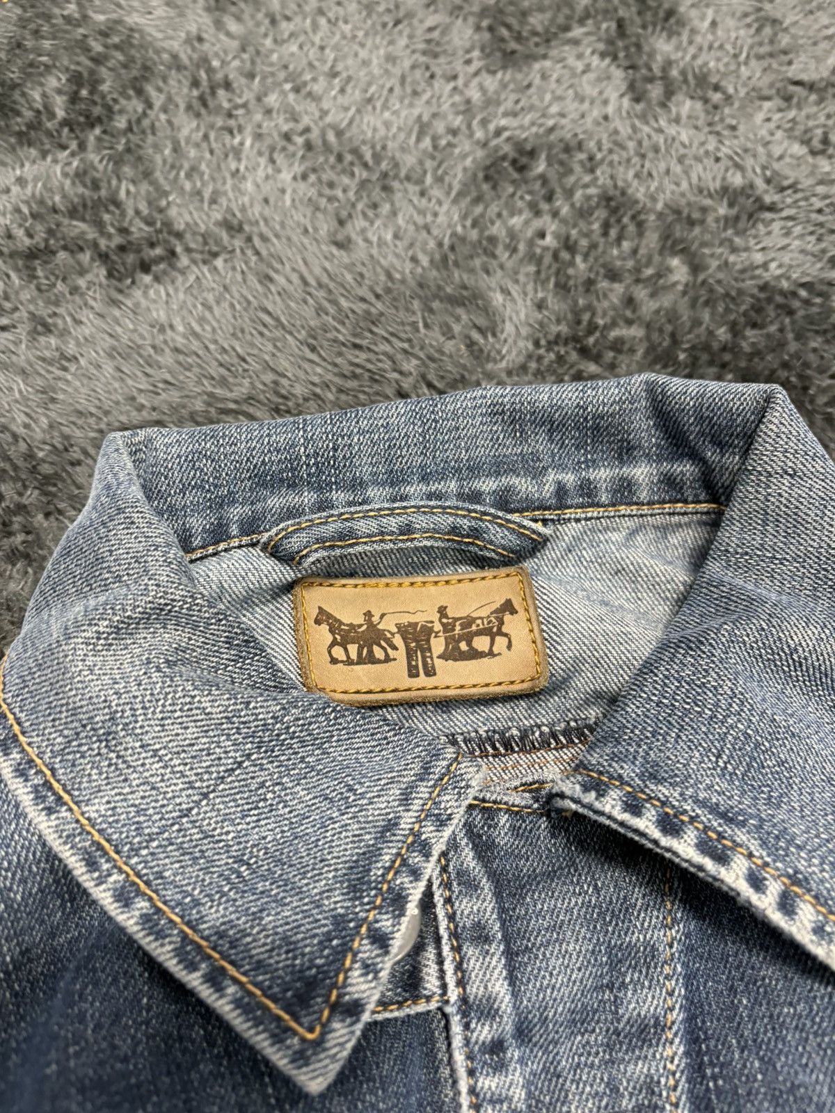 Levi's Vintage Clothing RARE Vintage Levis Cropped Style Y2K Denim Jacket Size S / US 4 / IT 40 - 7 Thumbnail