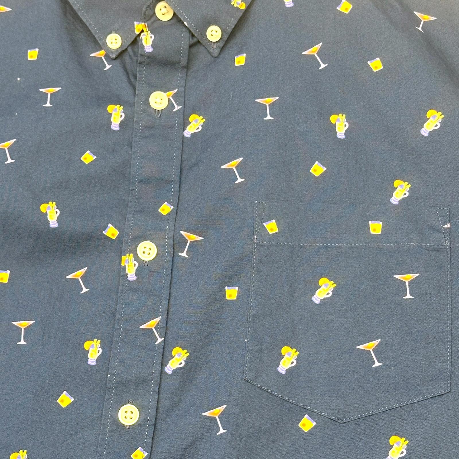 Eastpak Easy Navy Blue Short Sleeve Button-Up Shirt Cocktail Size US M / EU 48-50 / 2 - 8 Thumbnail