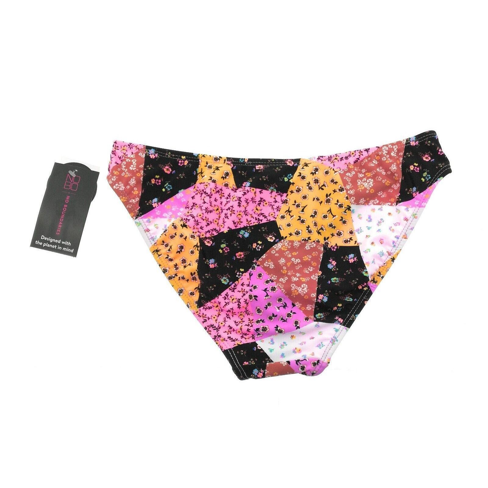 Other No Boundaries Womens Floral Bikini Bottoms XL High Leg Size ONE SIZE - 4 Thumbnail