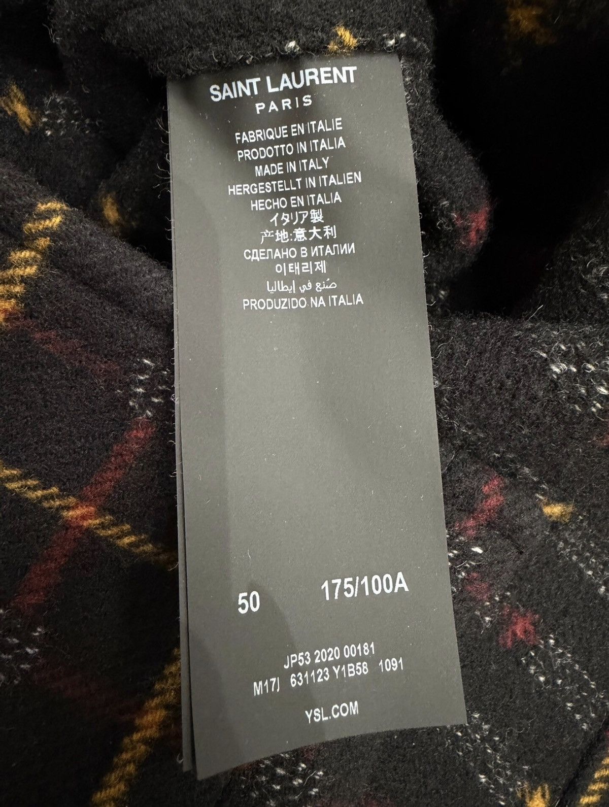 Saint Laurent Paris Saint Laurent Paris 20FW Wool Plaid Toggle Coat Size US M / EU 48-50 / 2 - 5 Thumbnail