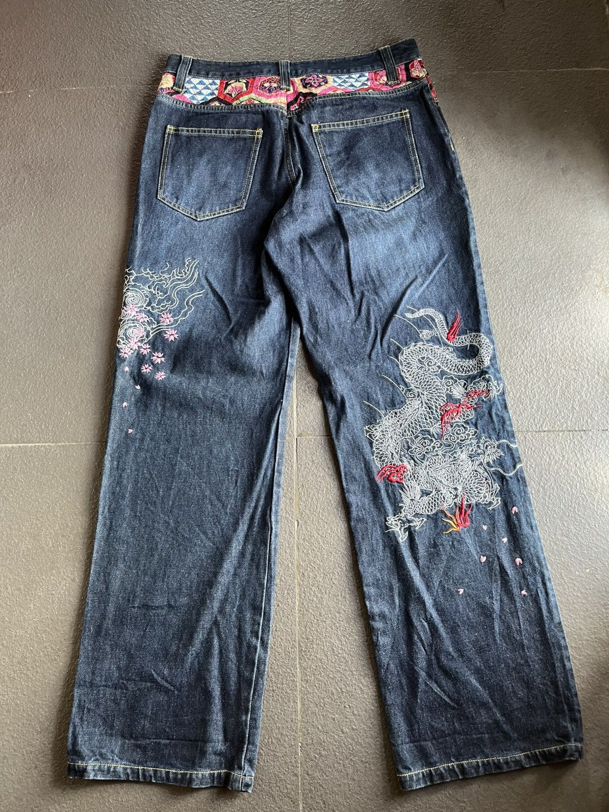 Karakuri Tamashii Vomaine Dragon Embroidery Wide Leg Denim Karakuri Tamashii Size US 32 / EU 48 - 11 Thumbnail