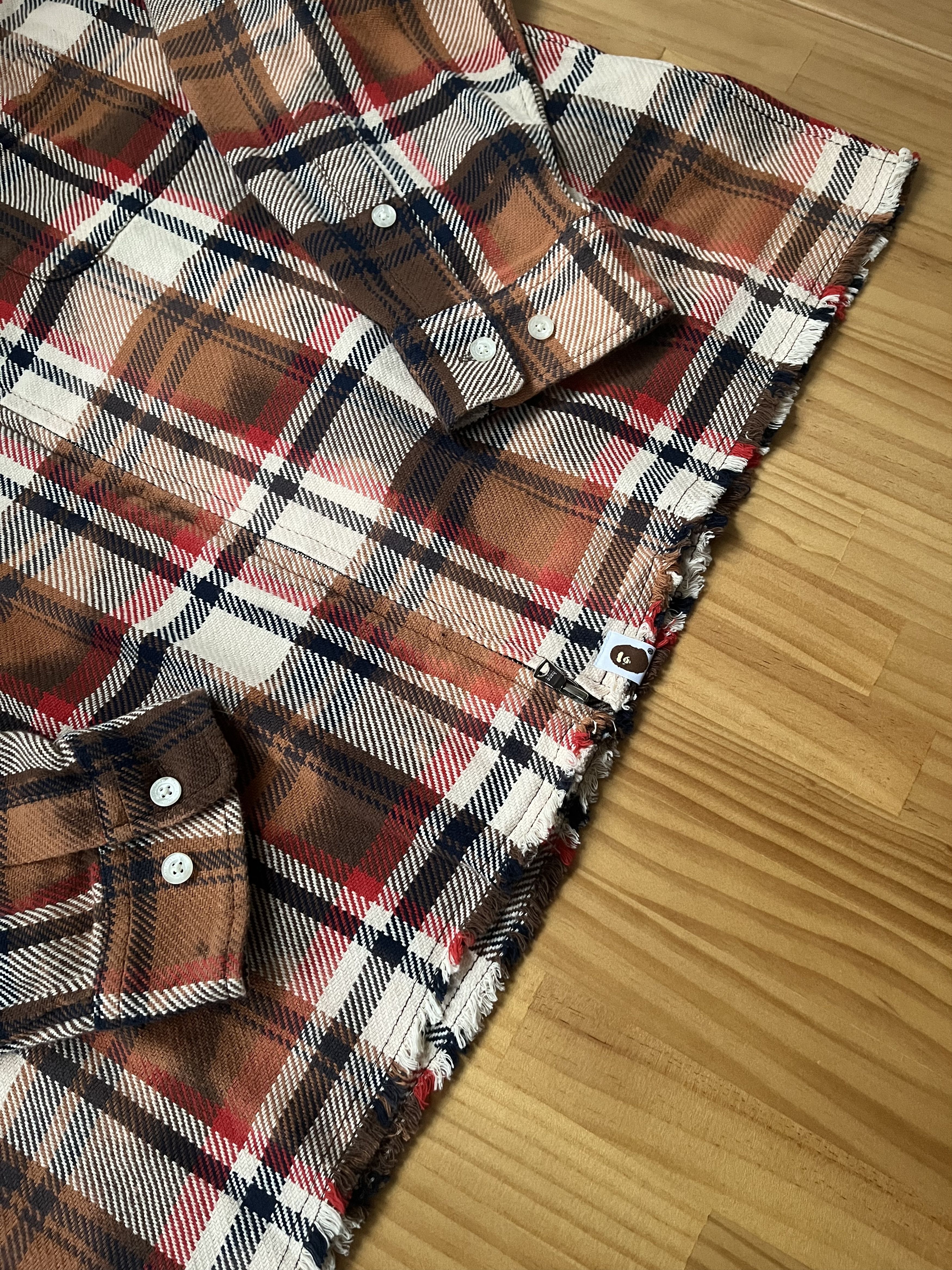Bape BAPE CHECK FLANNEL ZIP UP SHIRT Size US XL / EU 56 / 4 - 6 Thumbnail