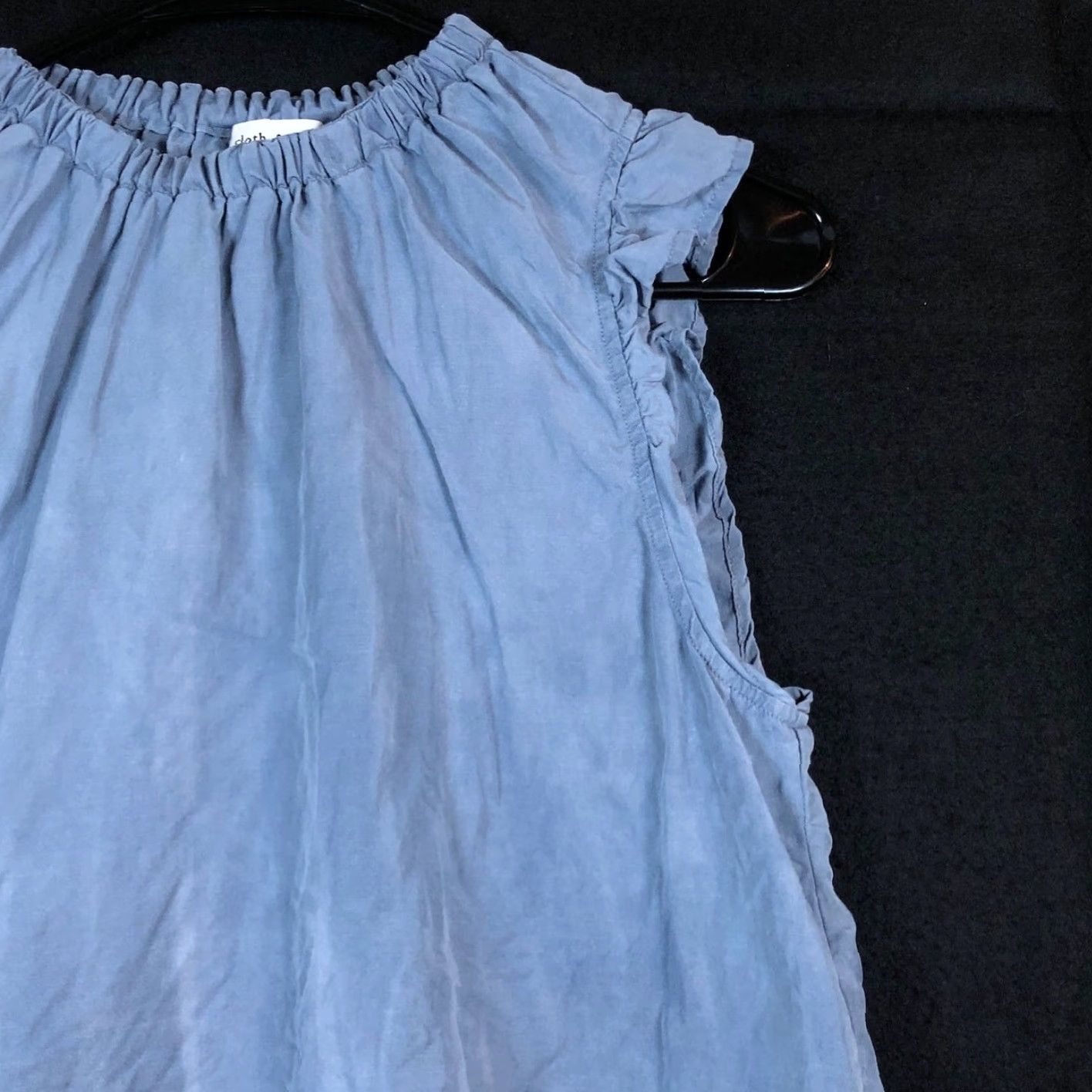 Anthropologie Cloth & Stone Womens Tank Blue Ruffle Lightweight XS Shirt Casual Boho Preppy Size XS / US 0-2 / IT 36-38 - 5 Thumbnail
