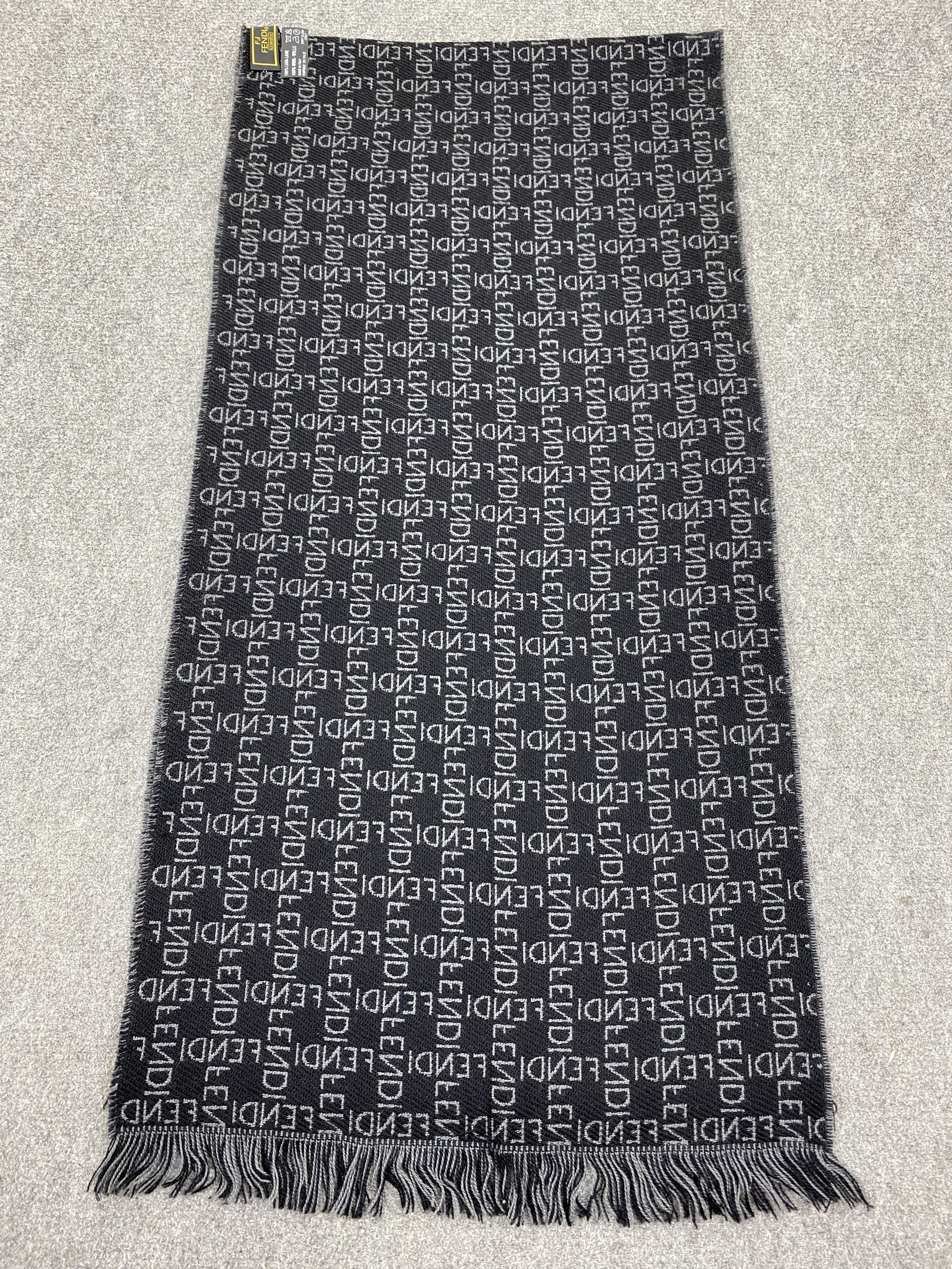 Fendi Vintage Fendi Zucca Monogram Scarf Muffler Neckwear SC0081 Size ONE SIZE - 3 Thumbnail