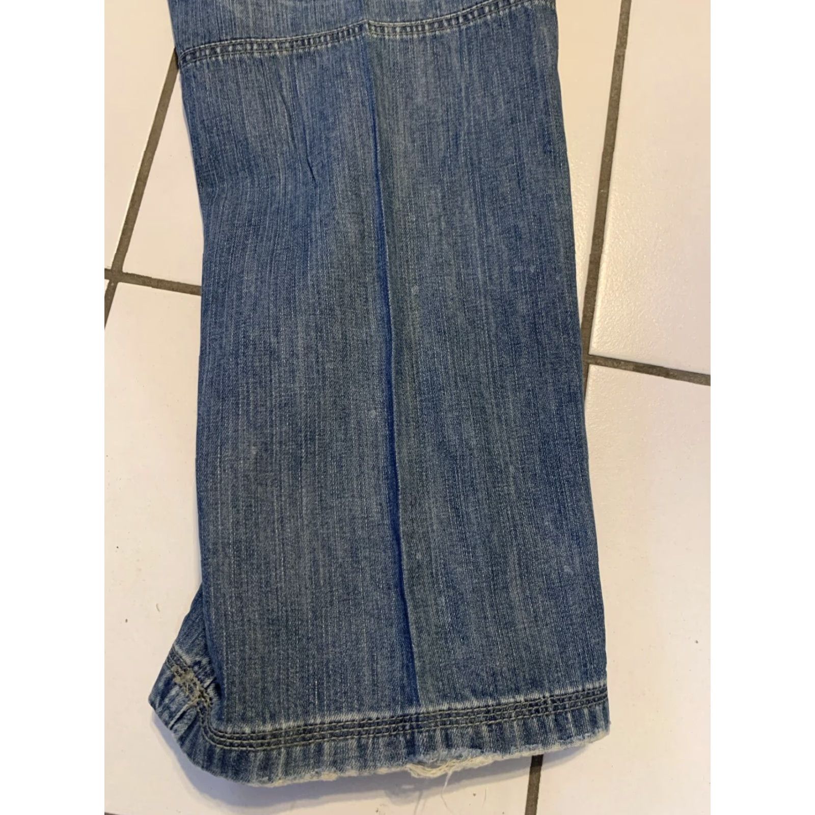 Vintage Eight 732 Men's Size 44x34 Blue Denim Jeans Casual Hip Hop Embroidered Pockets Size US 34 / EU 50 - 4 Thumbnail