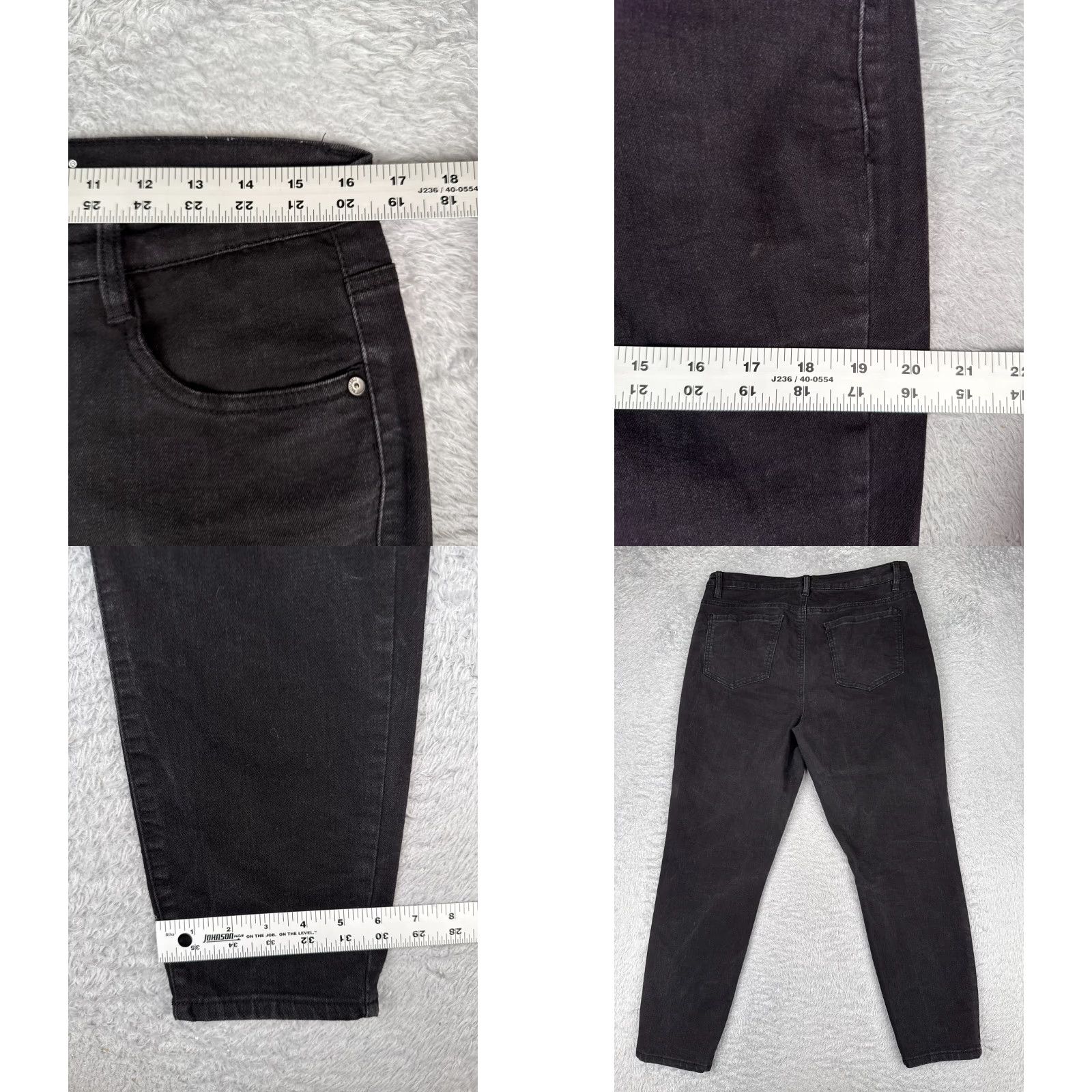 Vintage Wallflower Jeans Wallflower Jeans Black Denim 11 Juniors High Rise Stretch 5-Pocket Design Cotton Blend Womens Jeans Hip-Length Tapered Size 32" / US 10 / IT 46 - 9 Thumbnail