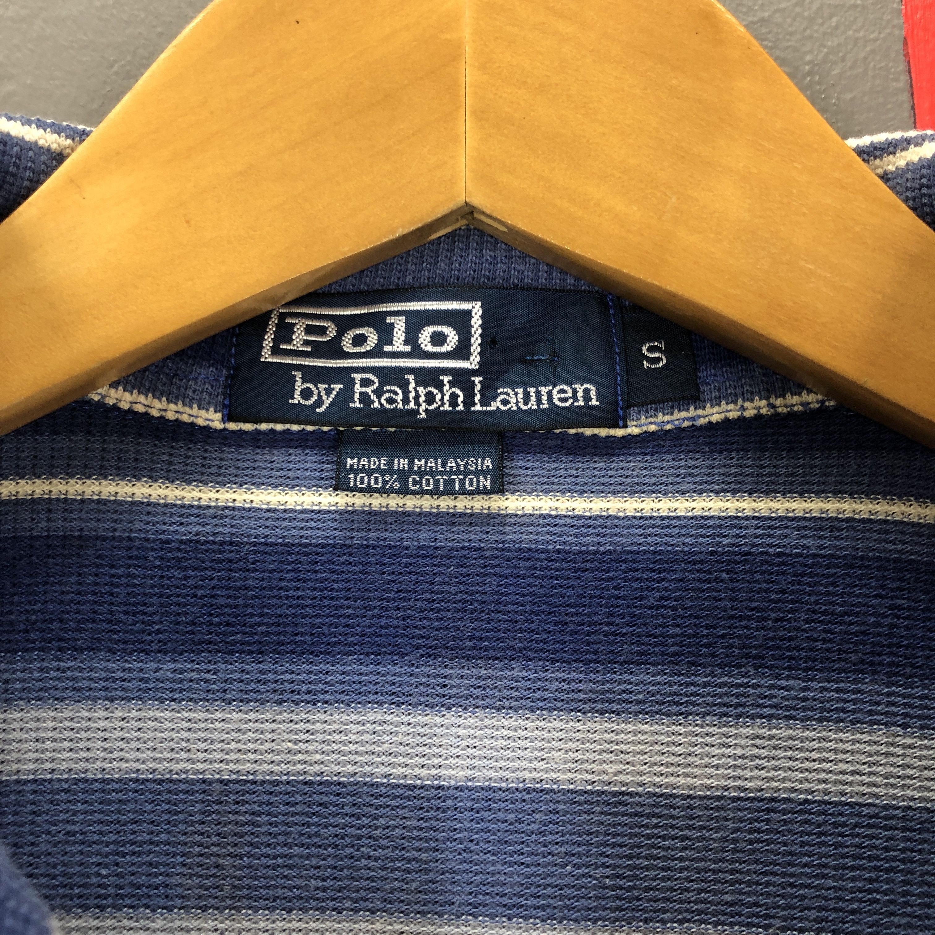 Polo Ralph Lauren 90s Vintage POLO RALPH LAUREN Stripe T Shirt #1529/AZ Size US S / EU 44-46 / 1 - 11 Thumbnail