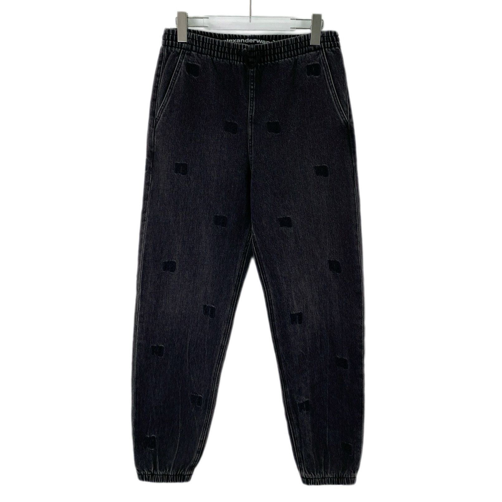 Alexander Wang Alexander Wang Logo Embroidered Denim Pants Black/Grey (S) Size US 31 - 1 Thumbnail