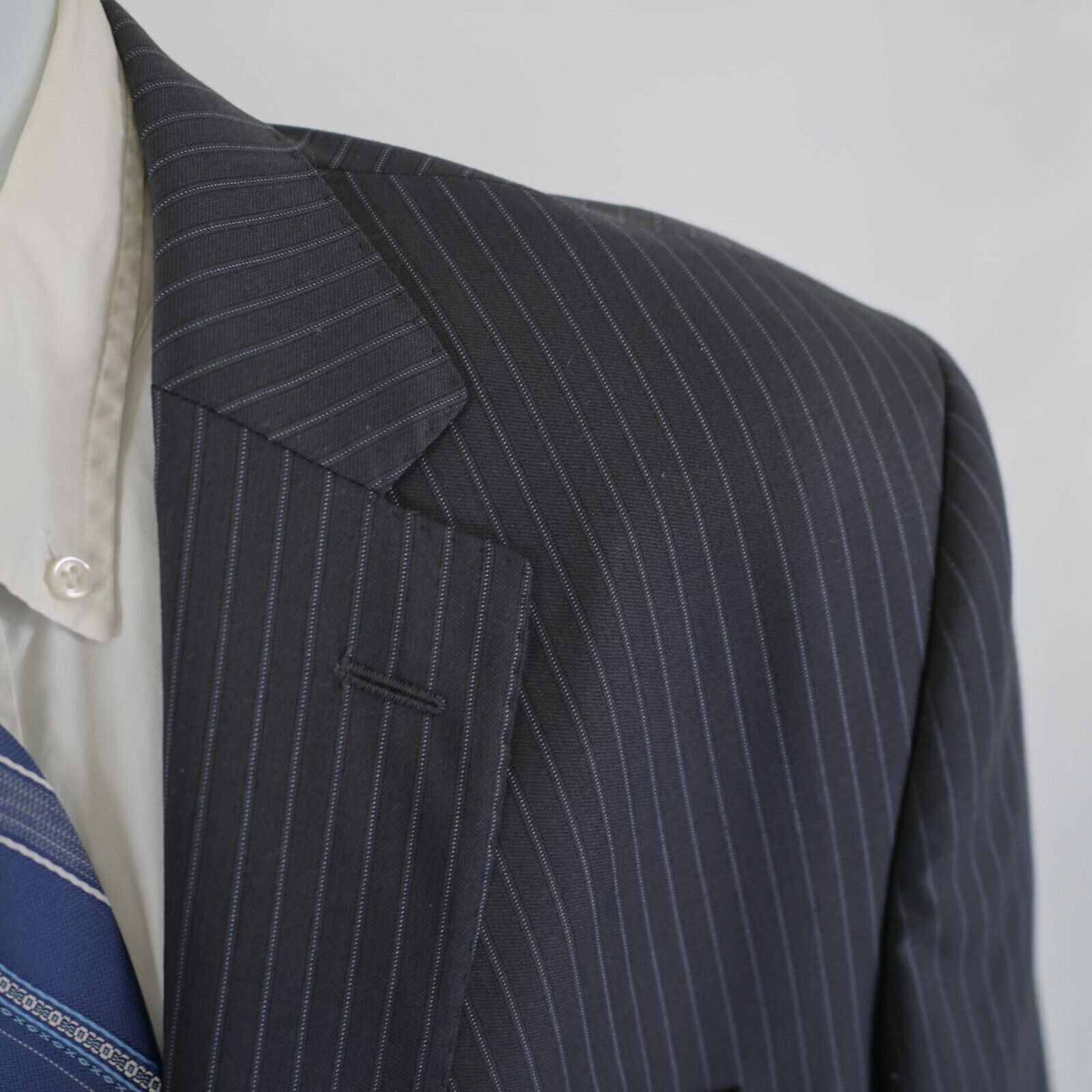 Loro Piana Loro Piana Cremieux Super 130s Wool Gray Striped Denver CT 4 Size 44S - 2 Thumbnail