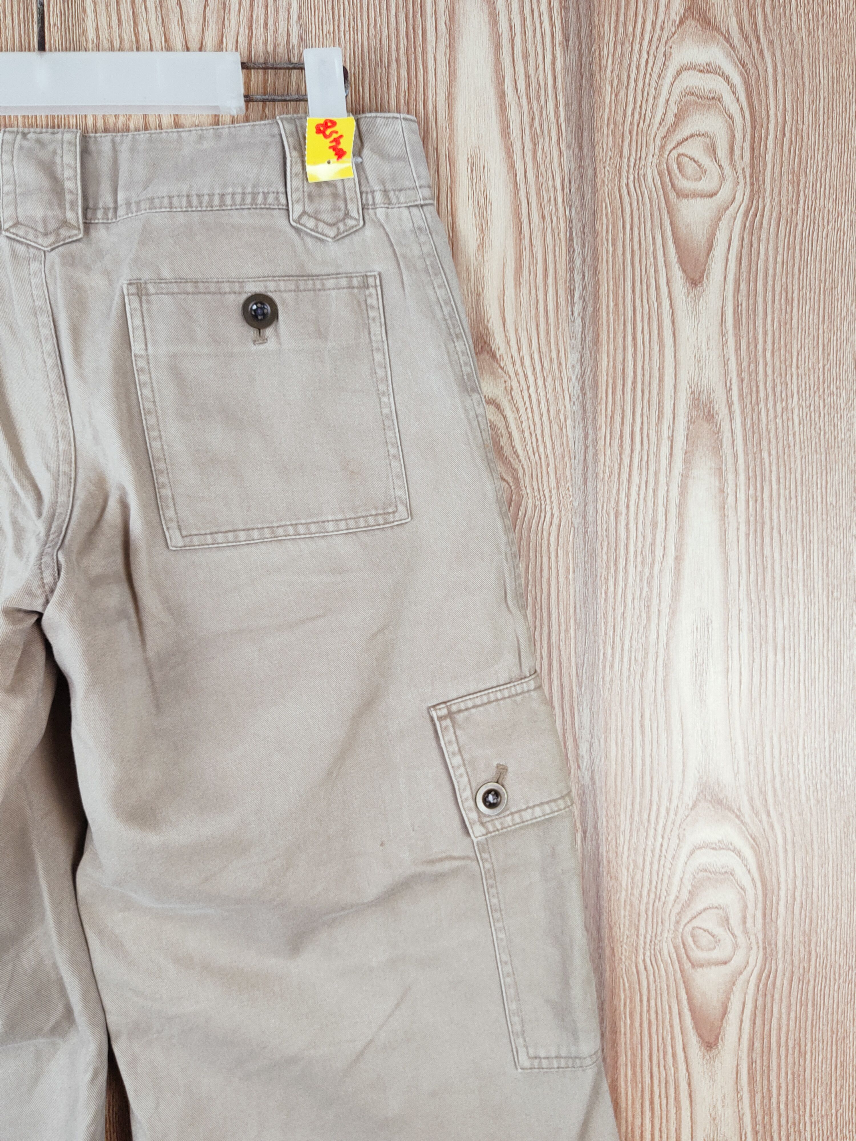 Japanese Brand Rio Sister Division Beige Multipocket Cargo Pants #W458 Size 29" - 11 Thumbnail