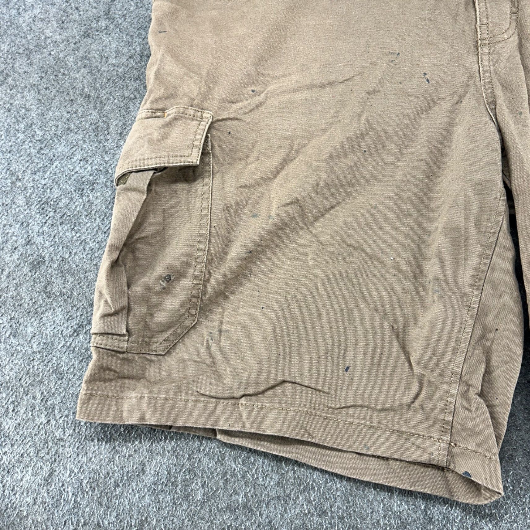 Ariat Ariat Rebar M4 Shorts Mens 42 Brown Relaxed Fit Cargo Pockets Solid Size US 30 / EU 46 - 3 Thumbnail
