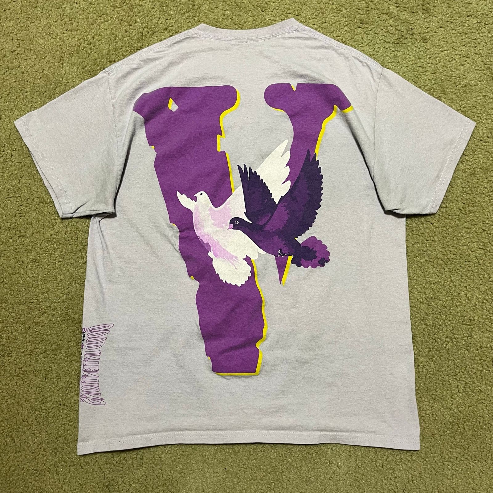 Vlone V Lone NAV ‘Good Intentiona’ Labender Graphci Shirt Large Size US L / EU 52-54 / 3 - 2 Thumbnail