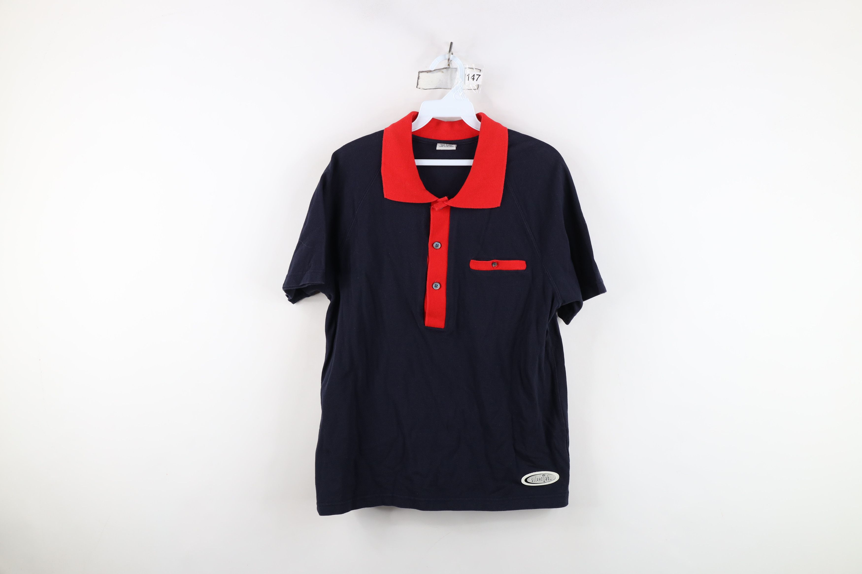 Levi's Vintage 90s Levis SilverTab Spell Out Collared Polo Shirt Size L / US 10 / IT 46 - 1 Thumbnail
