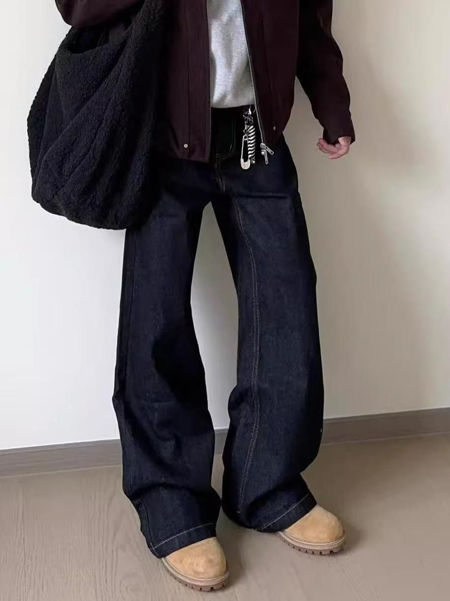 Japanese Brand × Jean Dark blue street wash vintage casual jeans Size US 32 / EU 48 - 2 Thumbnail
