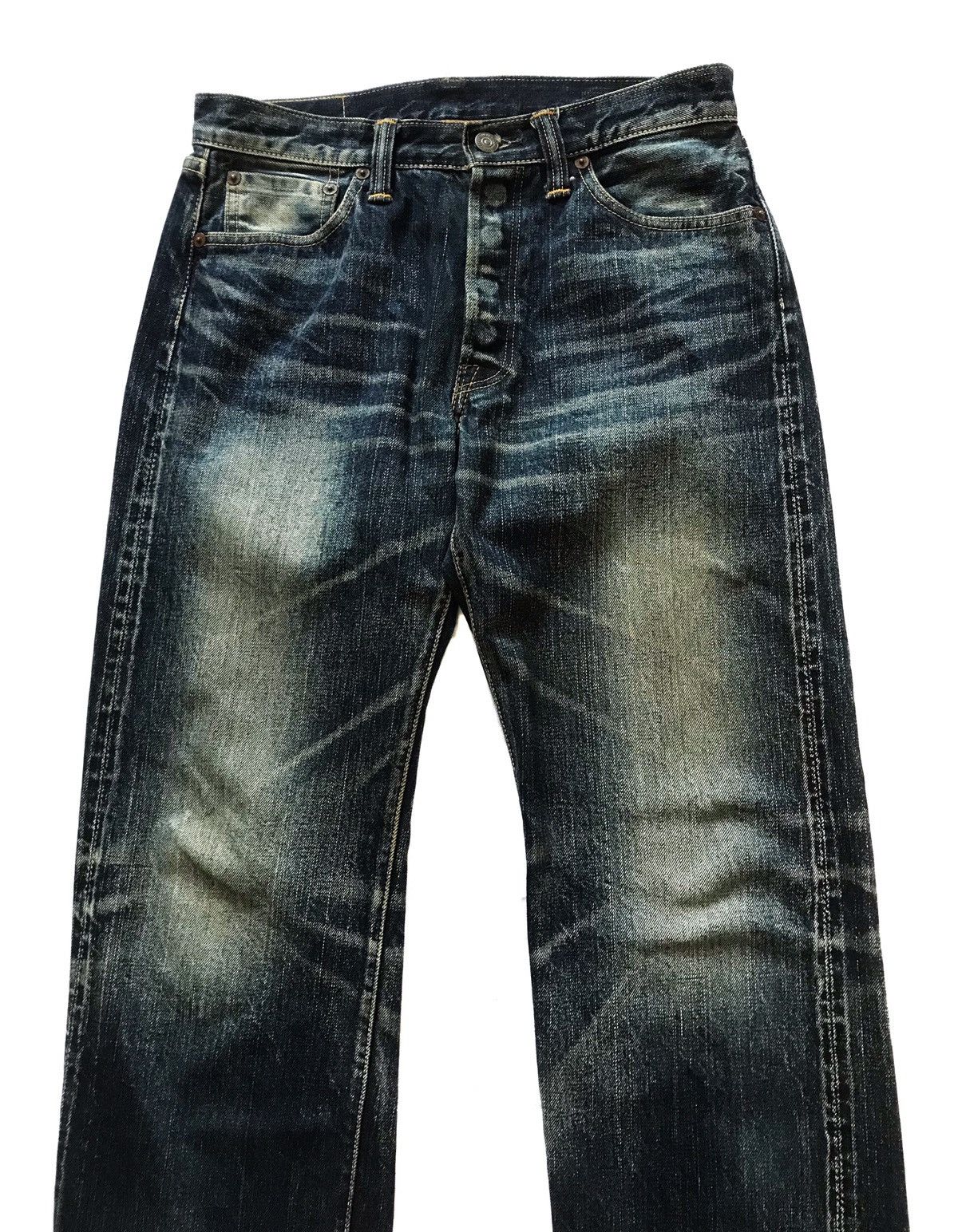 The Flat Head THE FLAT HEAD LOT 3005SPC SELVEDGE DISTRESSED JEANS Size US 29 - 2 Thumbnail