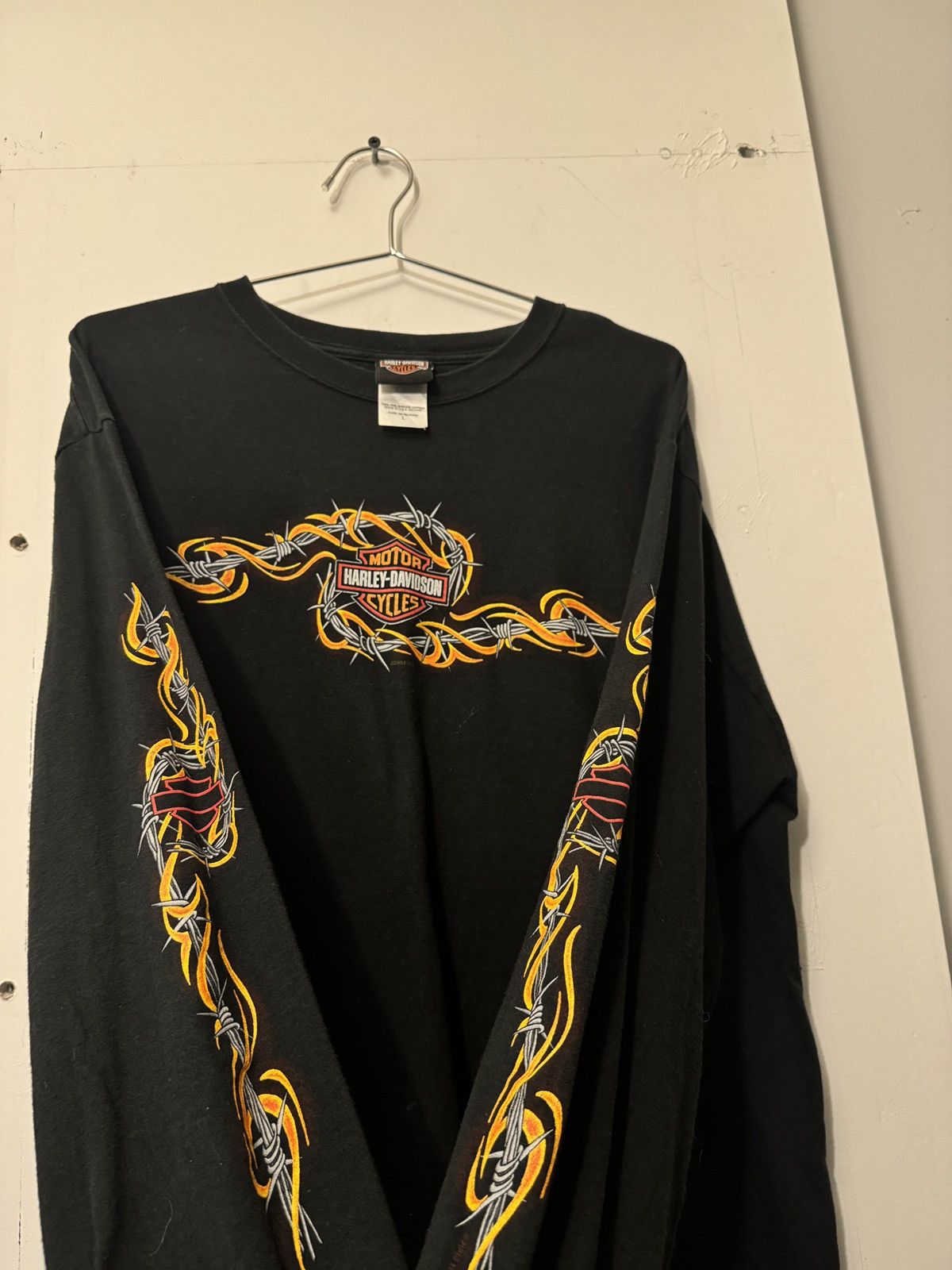 Harley Davidson Vintage Harley Davidson Wire Flame Longsleeve Shirt Size US L / EU 52-54 / 3 - 6 Thumbnail