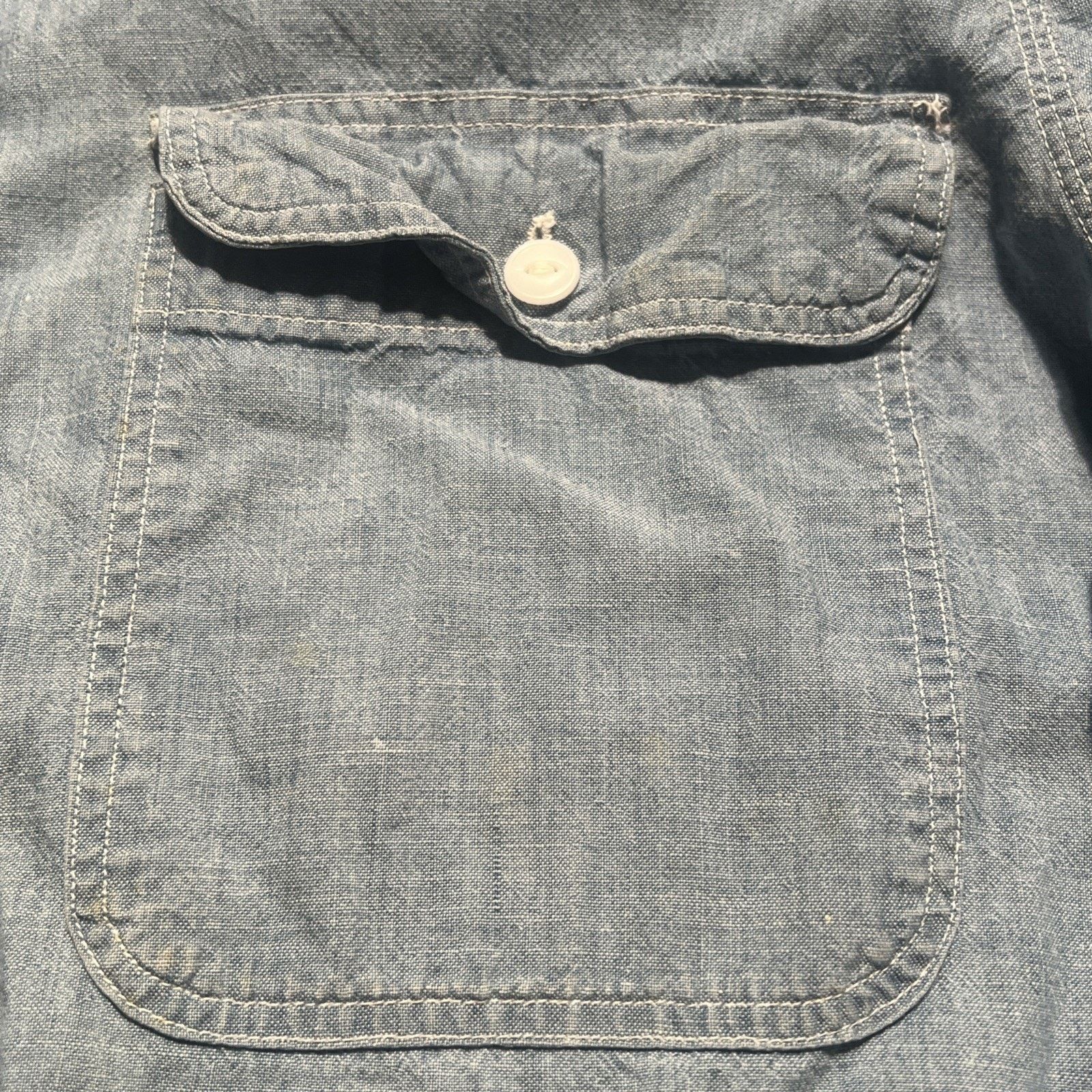 JCPenney Vintage 50s Penneys Sanforized Cotton Chambray Shirt Tall L Size US L / EU 52-54 / 3 - 12 Thumbnail