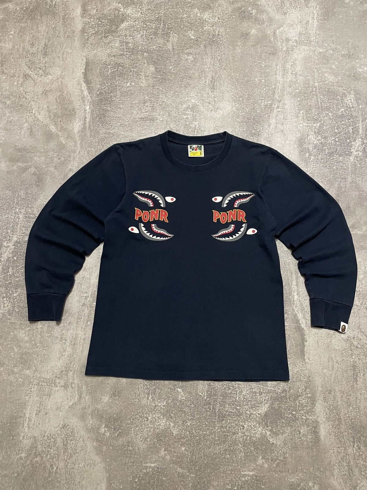 Bape Bape Shark PONR Long Sleeve Size US S / EU 44-46 / 1 - 1 Thumbnail