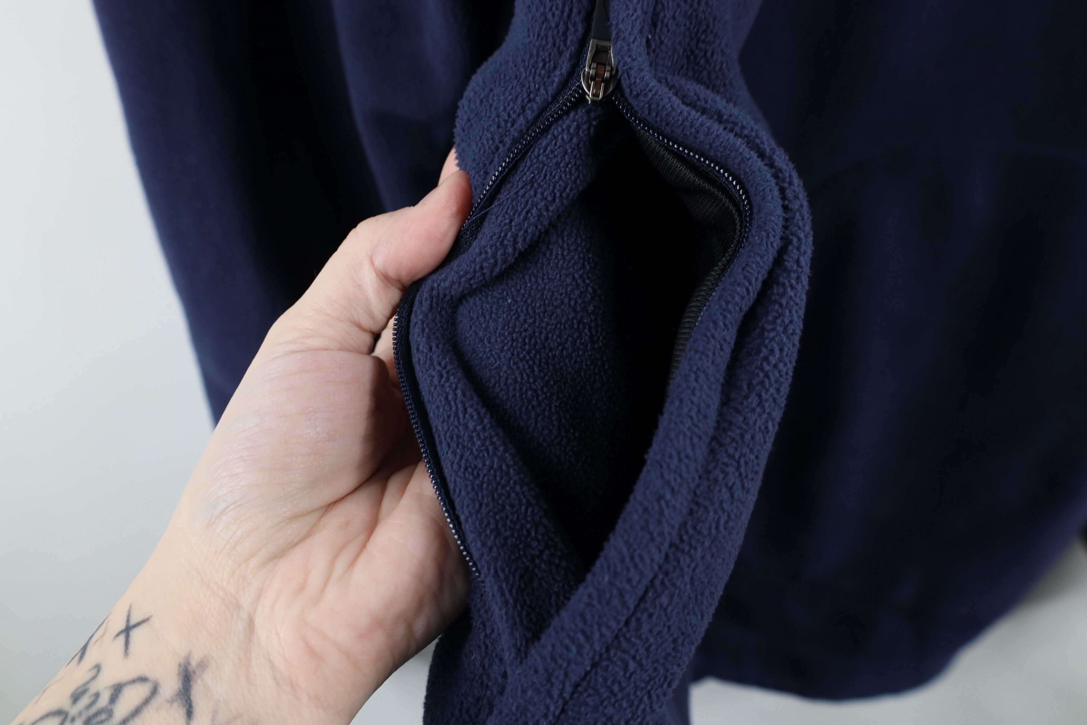 Nike × Vintage Vintage 90s Nike Alpha Project Swoosh Fleece Sweater Blue Size US L / EU 52-54 / 3 - 7 Thumbnail