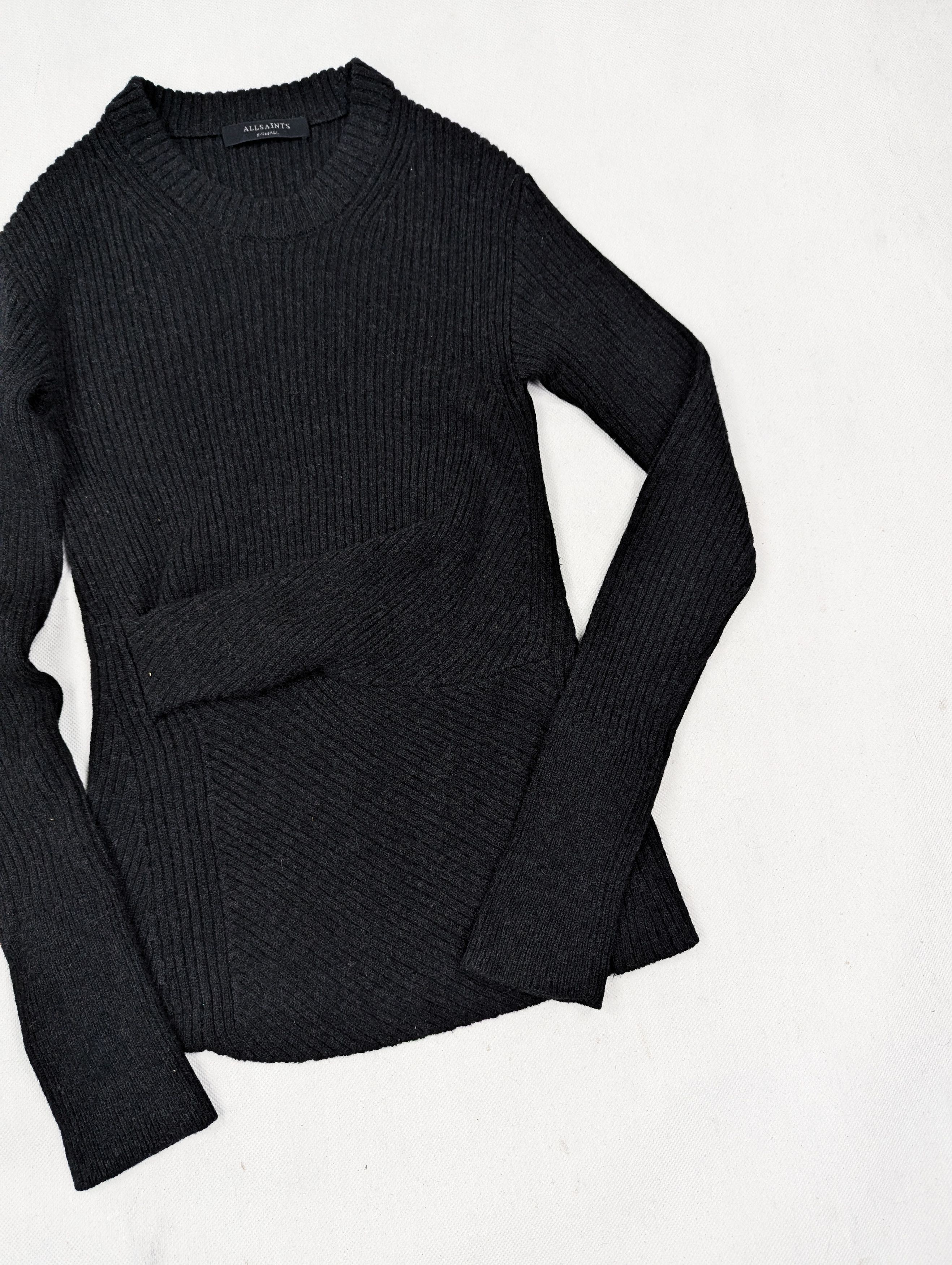 Allsaints Allsaints dark grey wool cashmere sweater jumper XS Size XS / US 0-2 / IT 36-38 - 2 Thumbnail