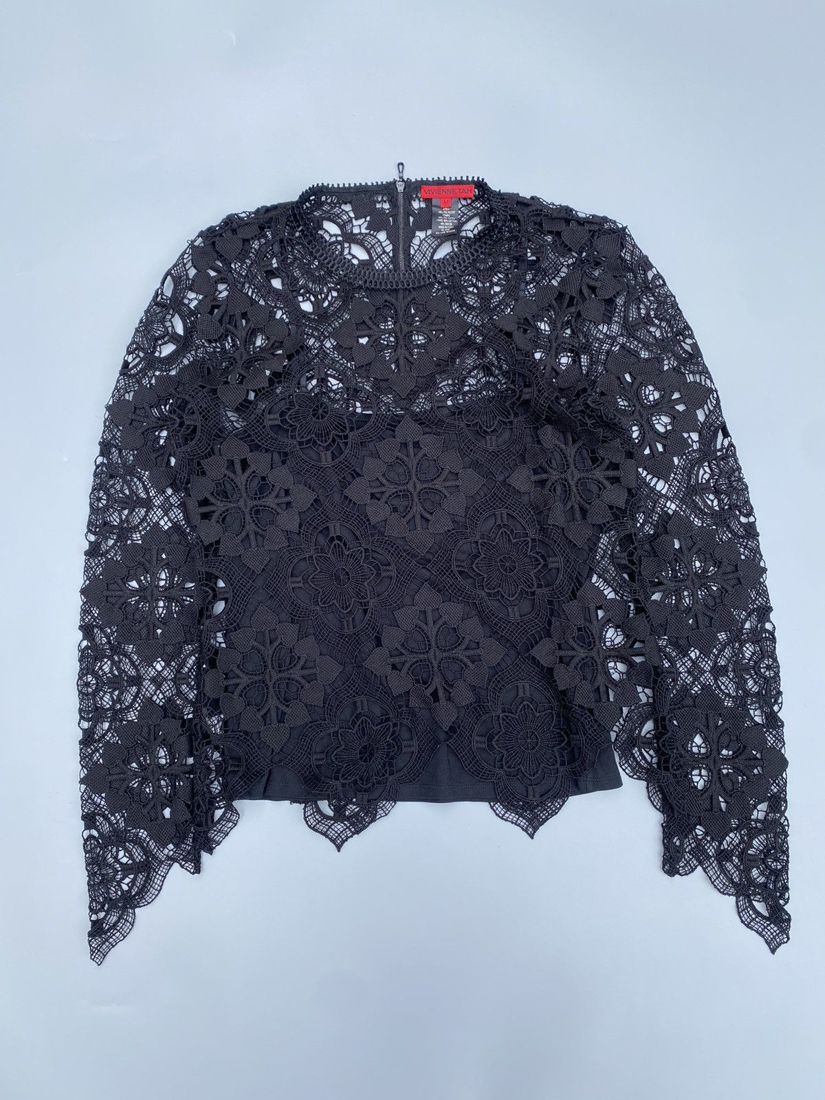 Vivienne Tam Vintage Vivienne Tam- Lace Blouse Long Sleeves Size M / US 6-8 / IT 42-44 - 6 Thumbnail