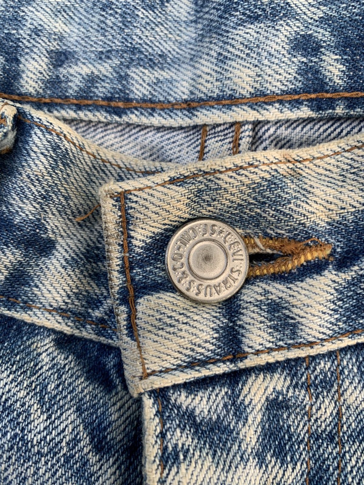 Kapital VINTAGE LEVI'S 502X BIG E SELVEDGE ASIDWASH DISTRESSED DENIM Size US 28 / EU 44 - 12 Thumbnail