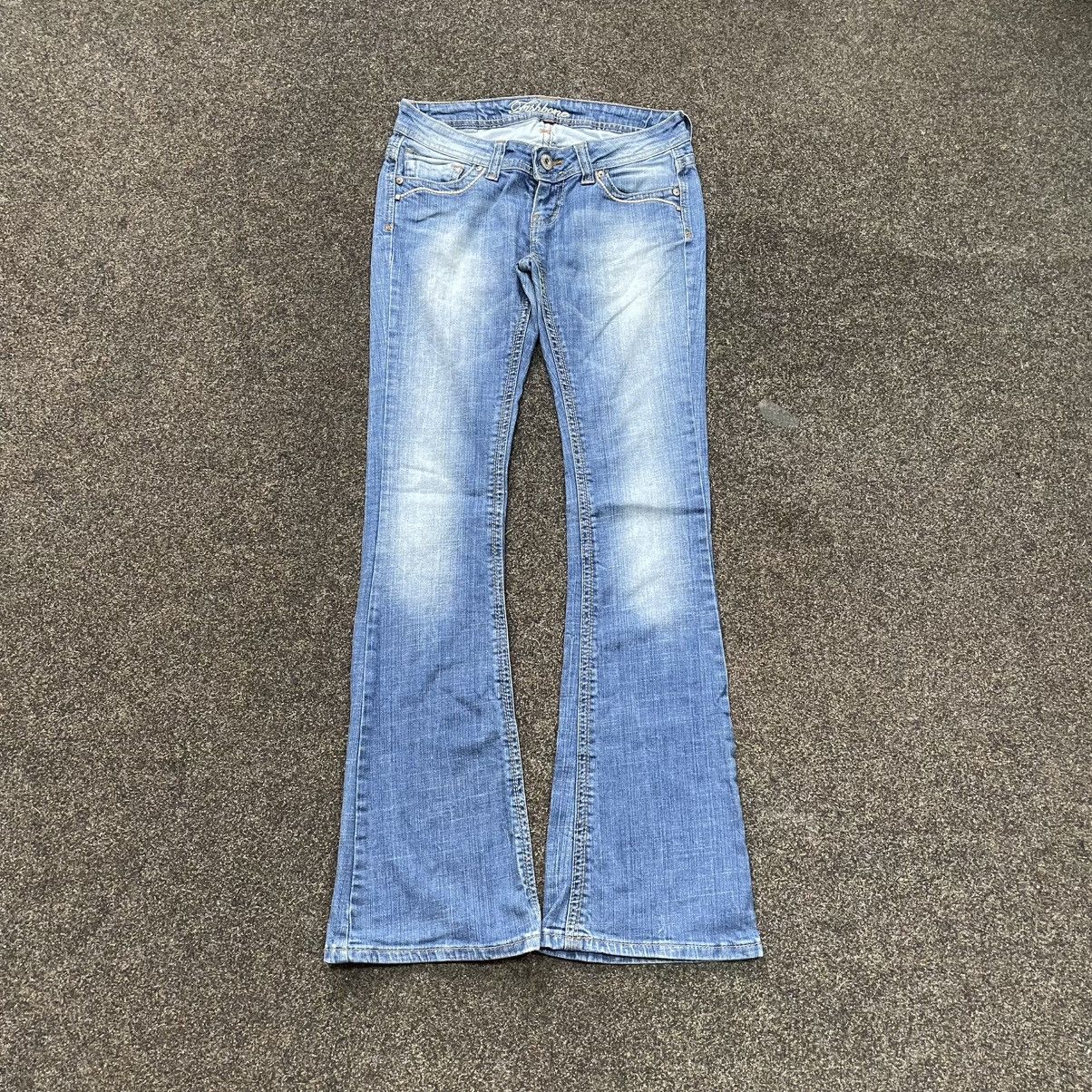 Vintage Y2K Vintage Flared Bootcut Jeans Sun Faded Skate Baggy Logo Size 32" / US 10 / IT 46 - 1 Thumbnail