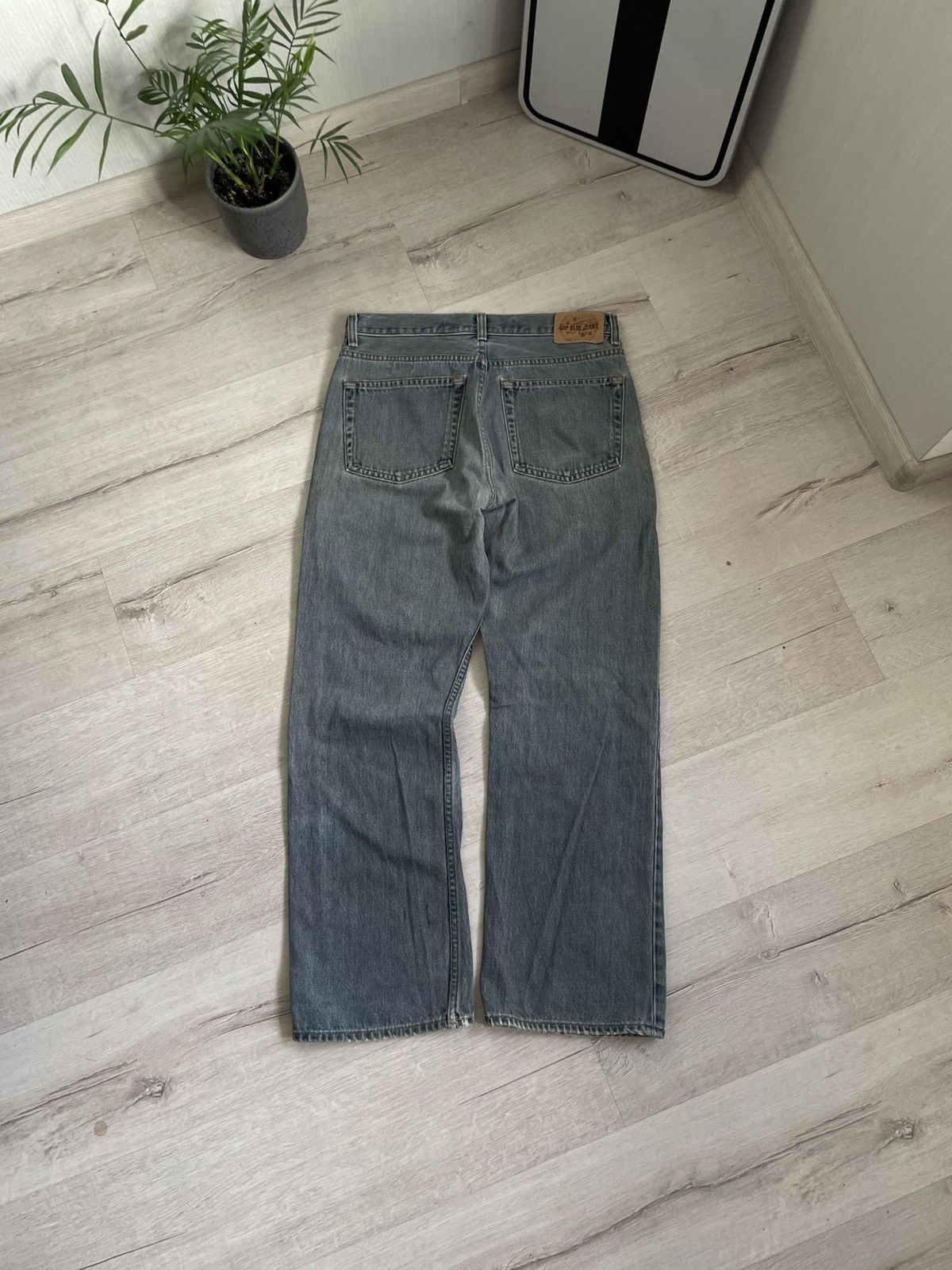 Gap Vintage Washed Gap Jeans Baggy Boot Cut Fit Grunge Y2k Opium Size US 33 - 2 Thumbnail