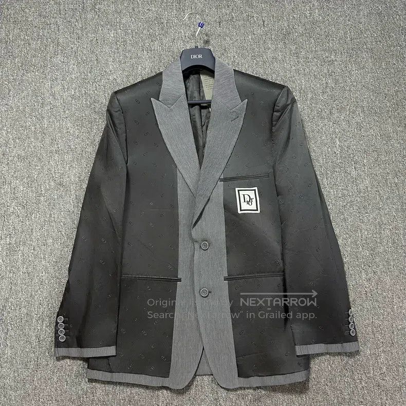 Dior Dior 23ss catwalk black and gray stitching logo suit Size 50R - 1 Thumbnail