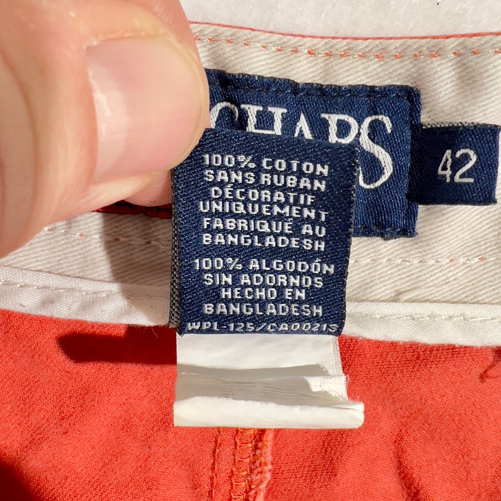 Chaps Chaps Chino Shorts Men's W42 CORAL Color 100% Cotton College Size US 42 / EU 58 - 5 Thumbnail