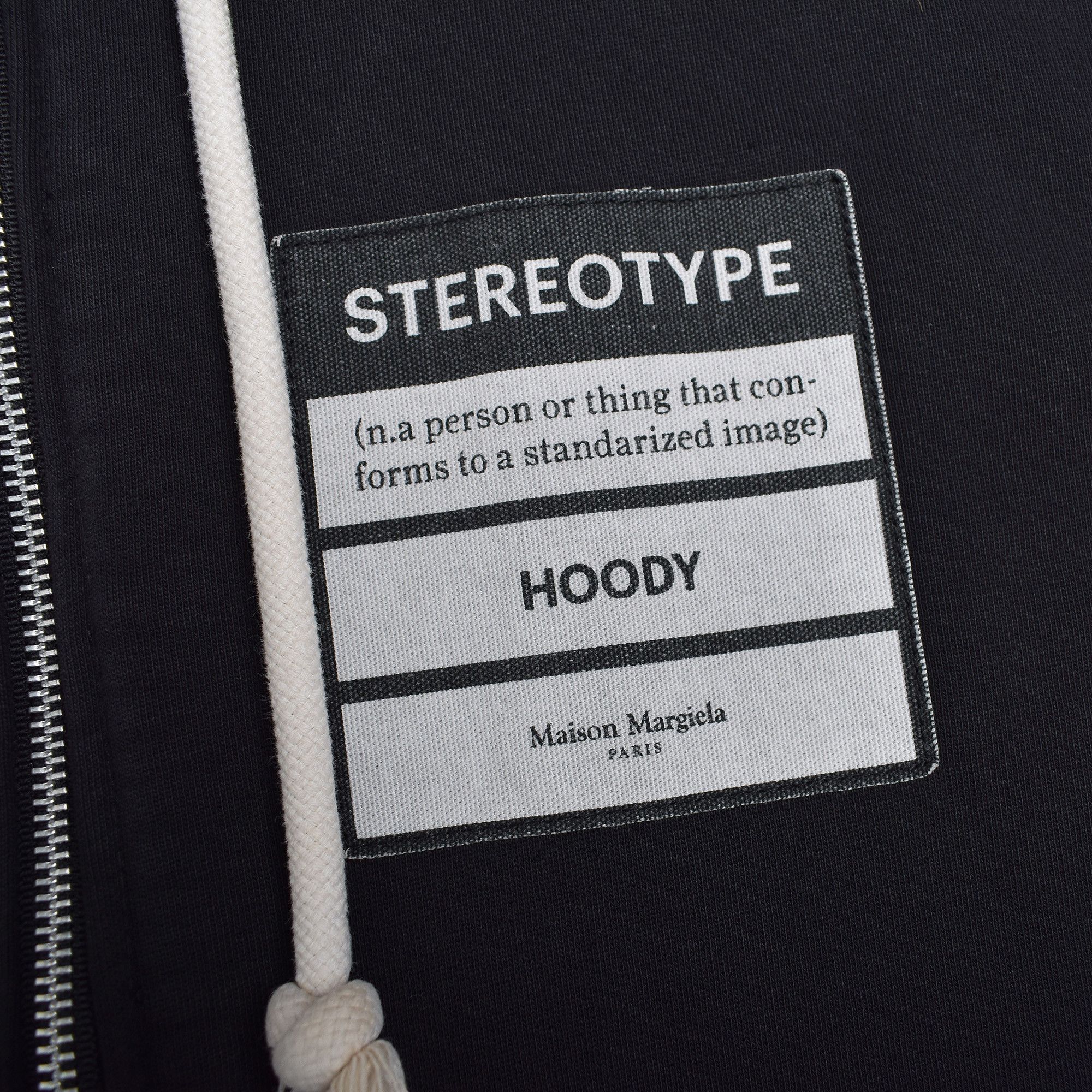 Maison Margiela MAISON MARTIN MARGIELA STEREOTYPE ZIP HOODIE BLACK Size US S / EU 44-46 / 1 - 2 Thumbnail