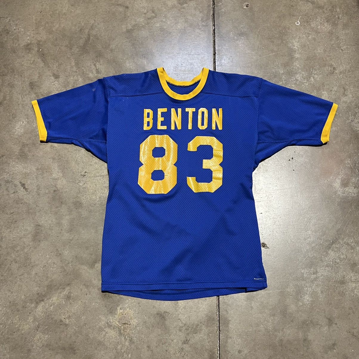 Vintage Vintage 80s Mesh Football Jersey Benton Ringer Warm Up USA Size US M / EU 48-50 / 2 - 1 Thumbnail