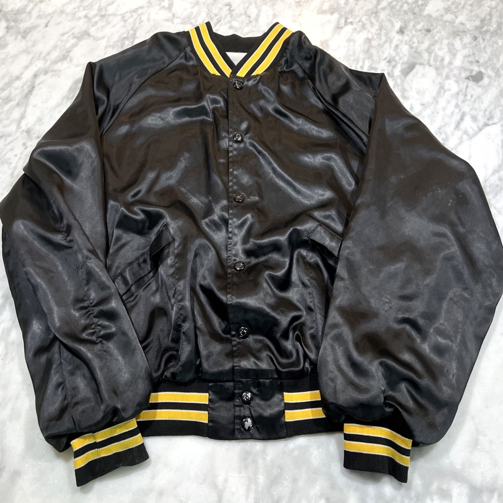 Vintage VINTAGE IBEW Jacket XL Local 111 US Black satin King Louie gold striped Local 111 Mens Womens Boys Girls Size US XL / EU 56 / 4 - 3 Thumbnail