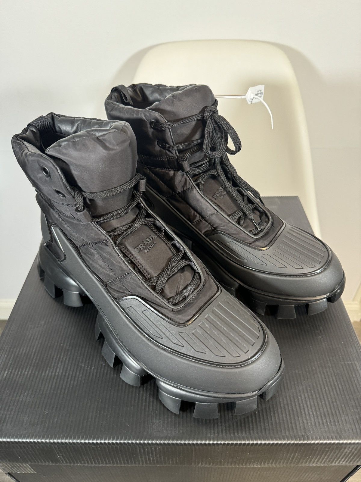 Designer × Prada Prada Men’s Black Cloudbust Thunder High Top Size US 11.5 / EU 44-45 - 2 Thumbnail
