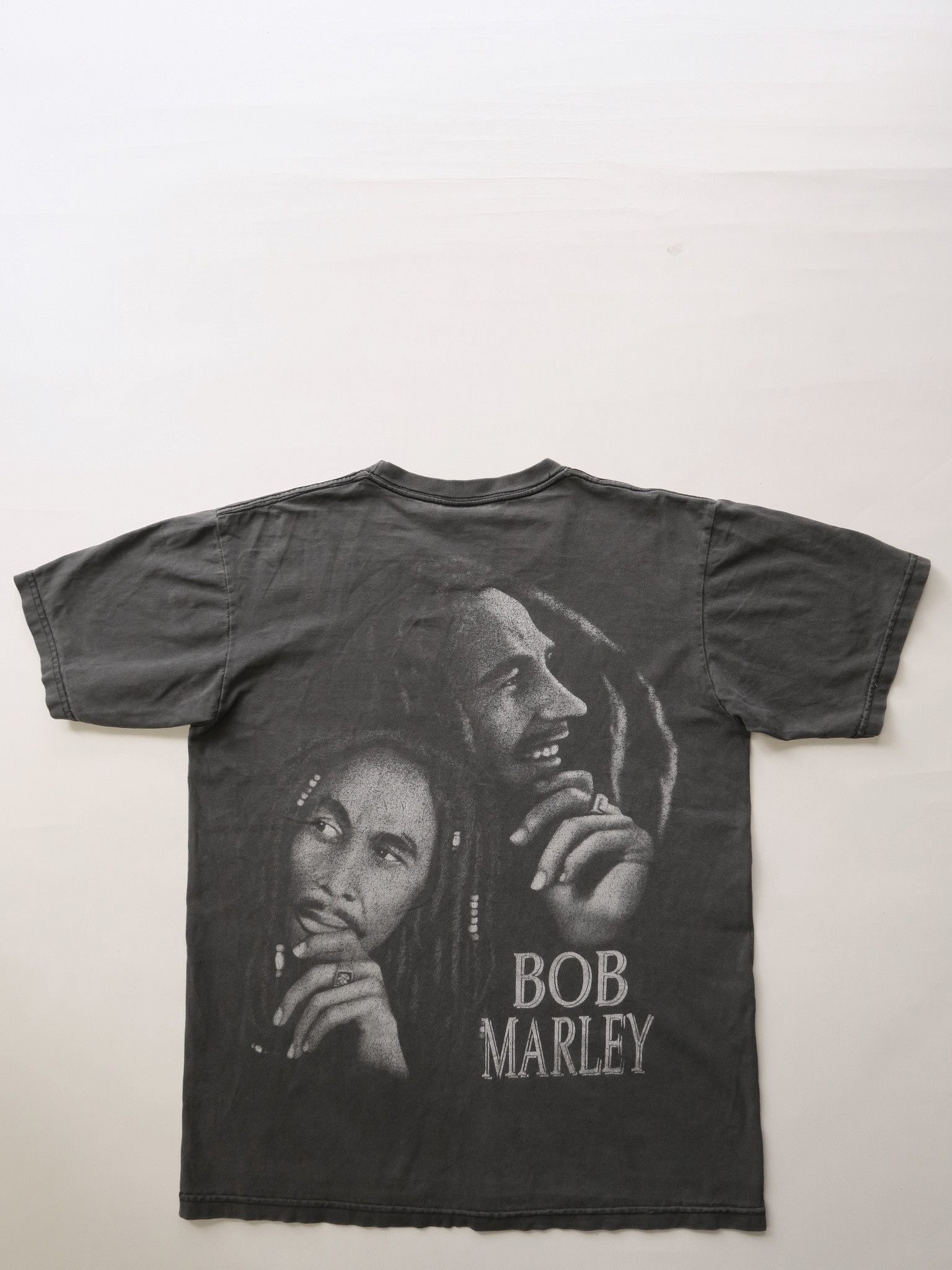 image of Bob Marley T-Shirt Vintage M in Grey, Men's (Size Medium)
