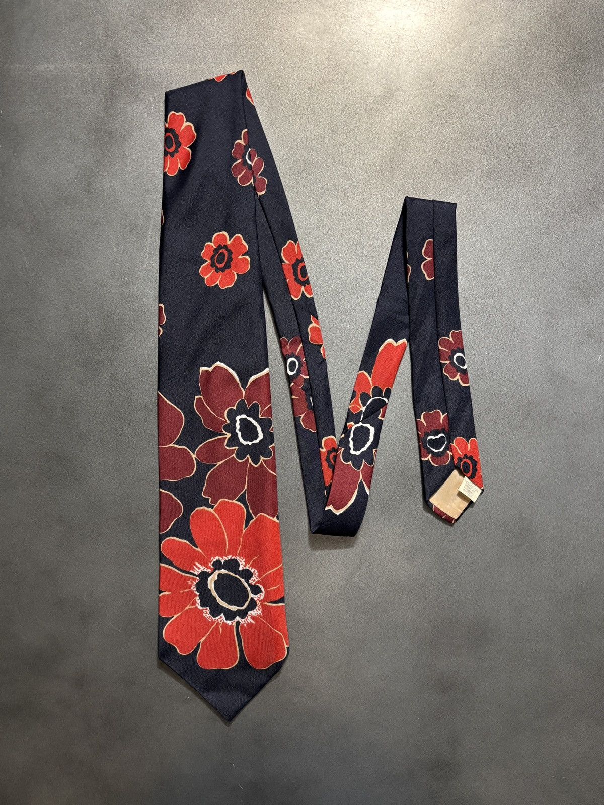 Yves Saint Laurent Vintage YSL Tie 1970s Yves Saint Laurent Floral Print MCM 80 Size ONE SIZE - 9 Thumbnail