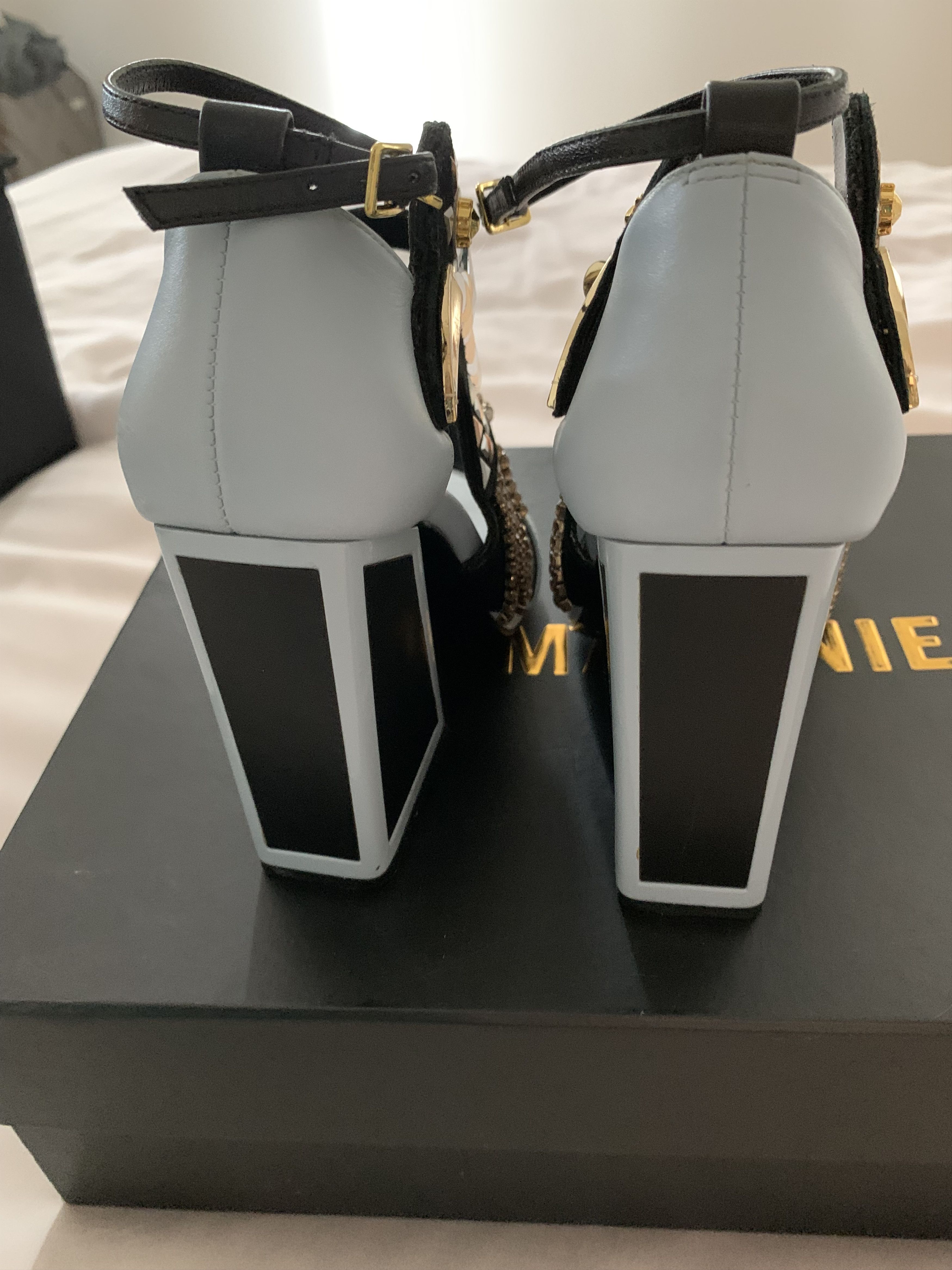Other Kat Maconie Resort Aya Embellished Block Heel Shoes Size 5 Size US 5 / IT 35 - 3 Thumbnail