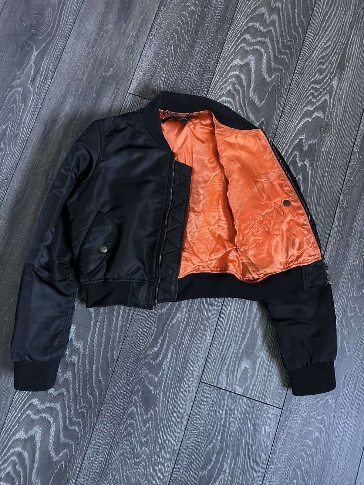 balenciaga runway ss17 cropped boxy bomber jacket