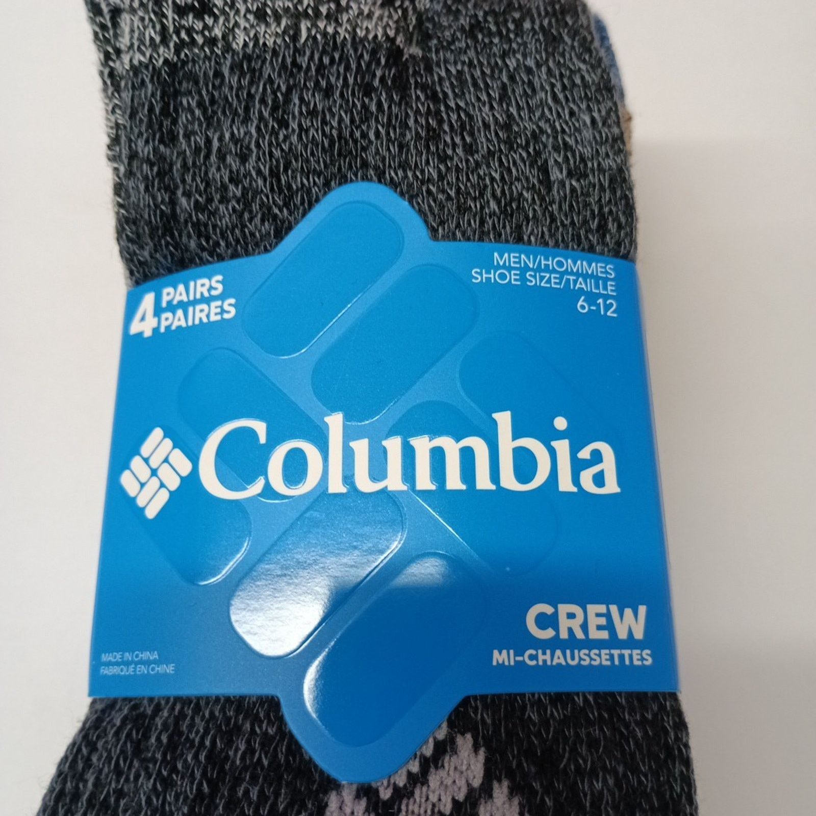Columbia Columbia Moisture Control Crew Socks Size 6-12 Men's 4 Pair Size ONE SIZE - 5 Thumbnail