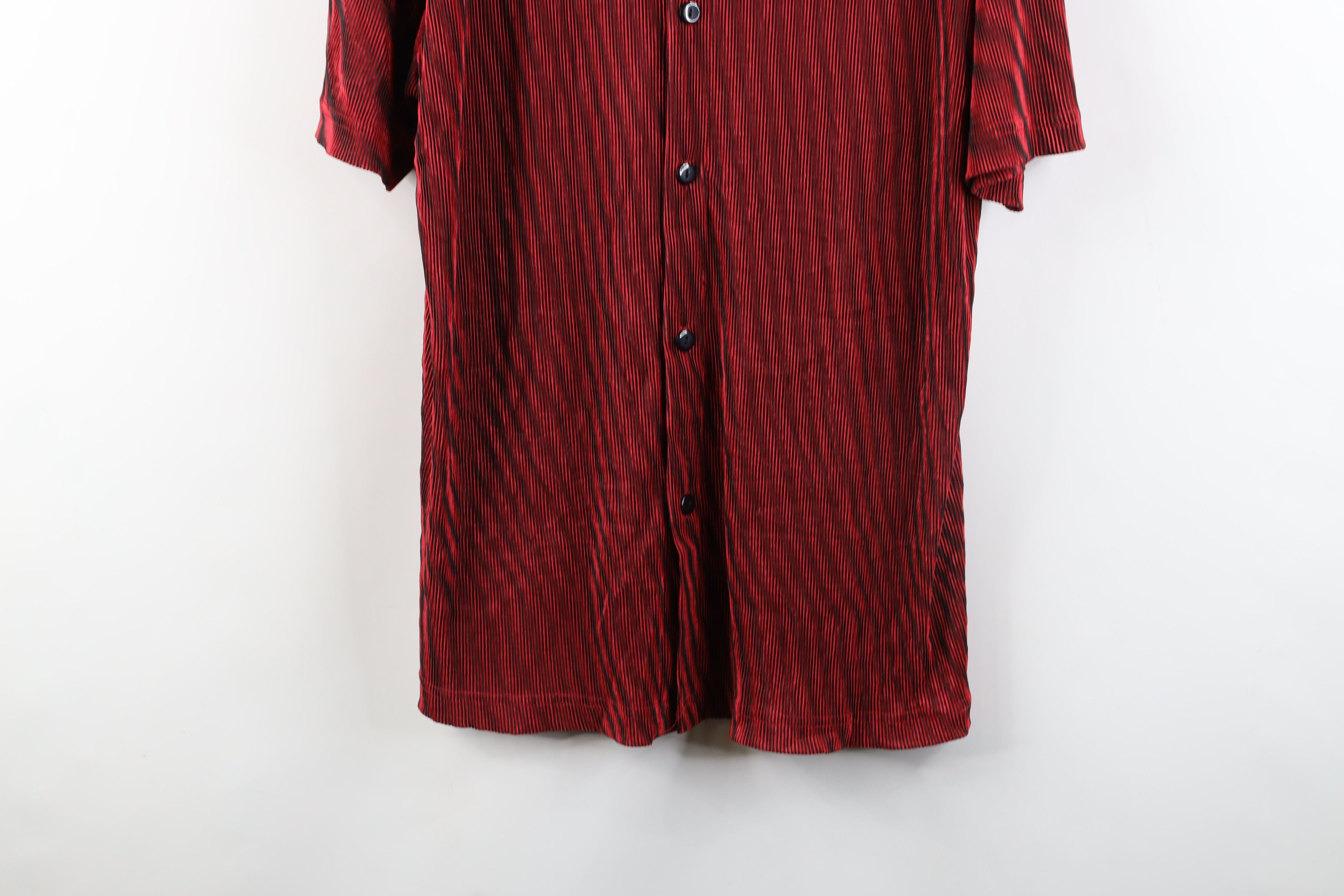 Vintage Vintage 90s Ribbed Knit Stretch Dance Rave Button Shirt USA Size US XL / EU 56 / 4 - 3 Thumbnail