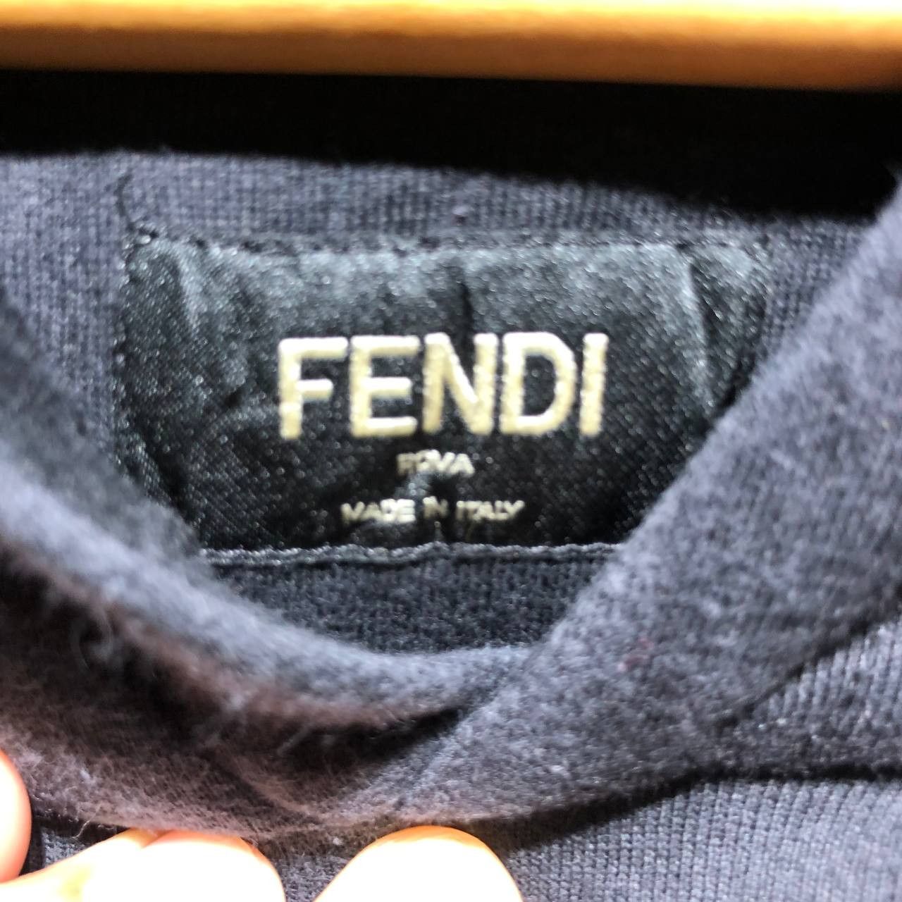 Fendi Fendi Rubberized Repeat Logo pull over hoodie Size US XL / EU 56 / 4 - 14 Thumbnail