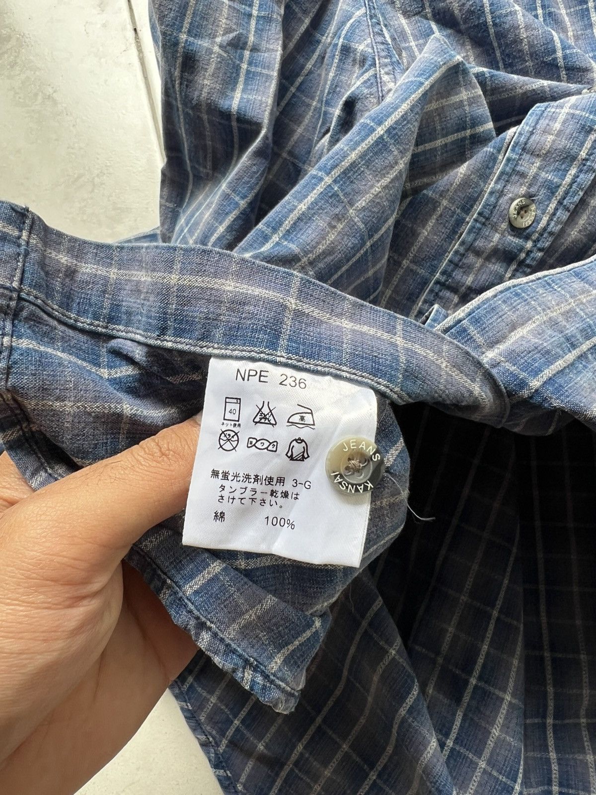 Kansai Yamamoto Kansai Jeans Long Sleeves Striped Shirts Size US L / EU 52-54 / 3 - 9 Thumbnail