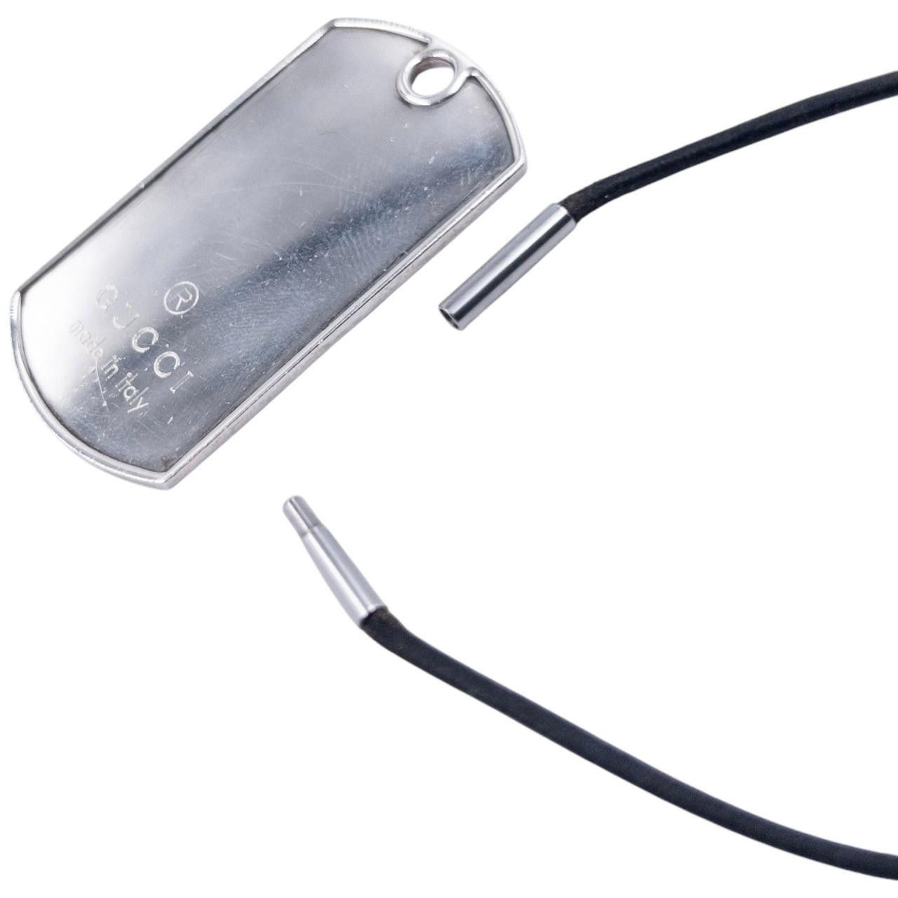 Gucci Vintage Gucci Embossed Dog Tag Necklace Size ONE SIZE - 7 Thumbnail