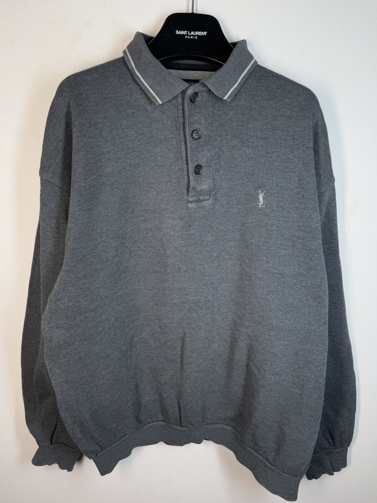 Yves Saint Laurent 90’s YSL Sweatshirt 1/4 Quarter Zip y2k Sweater Old Money Size US M / EU 48-50 / 2 - 2 Thumbnail