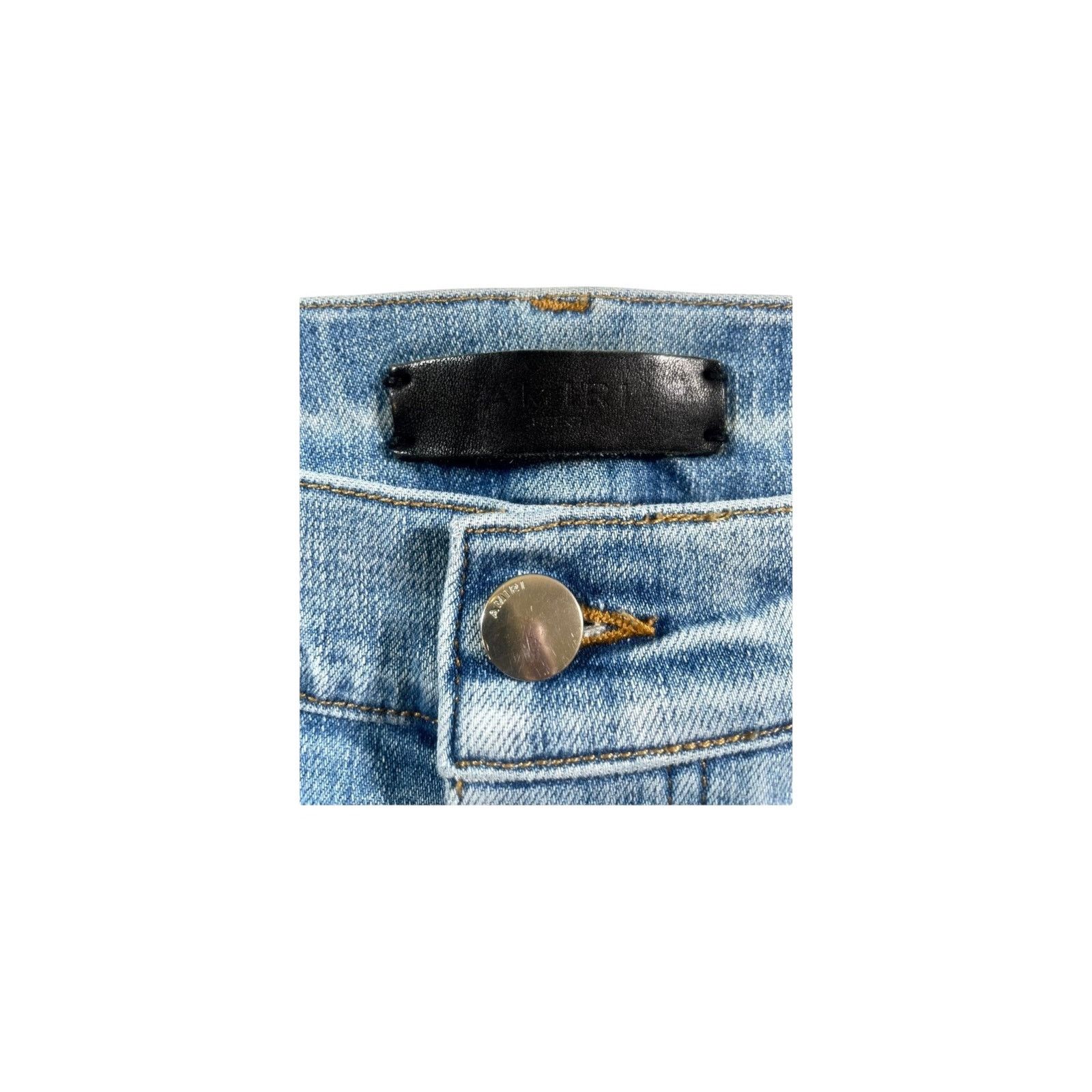 Amiri Amiri Rip Light Wash Jeans Size US 31 - 4 Thumbnail