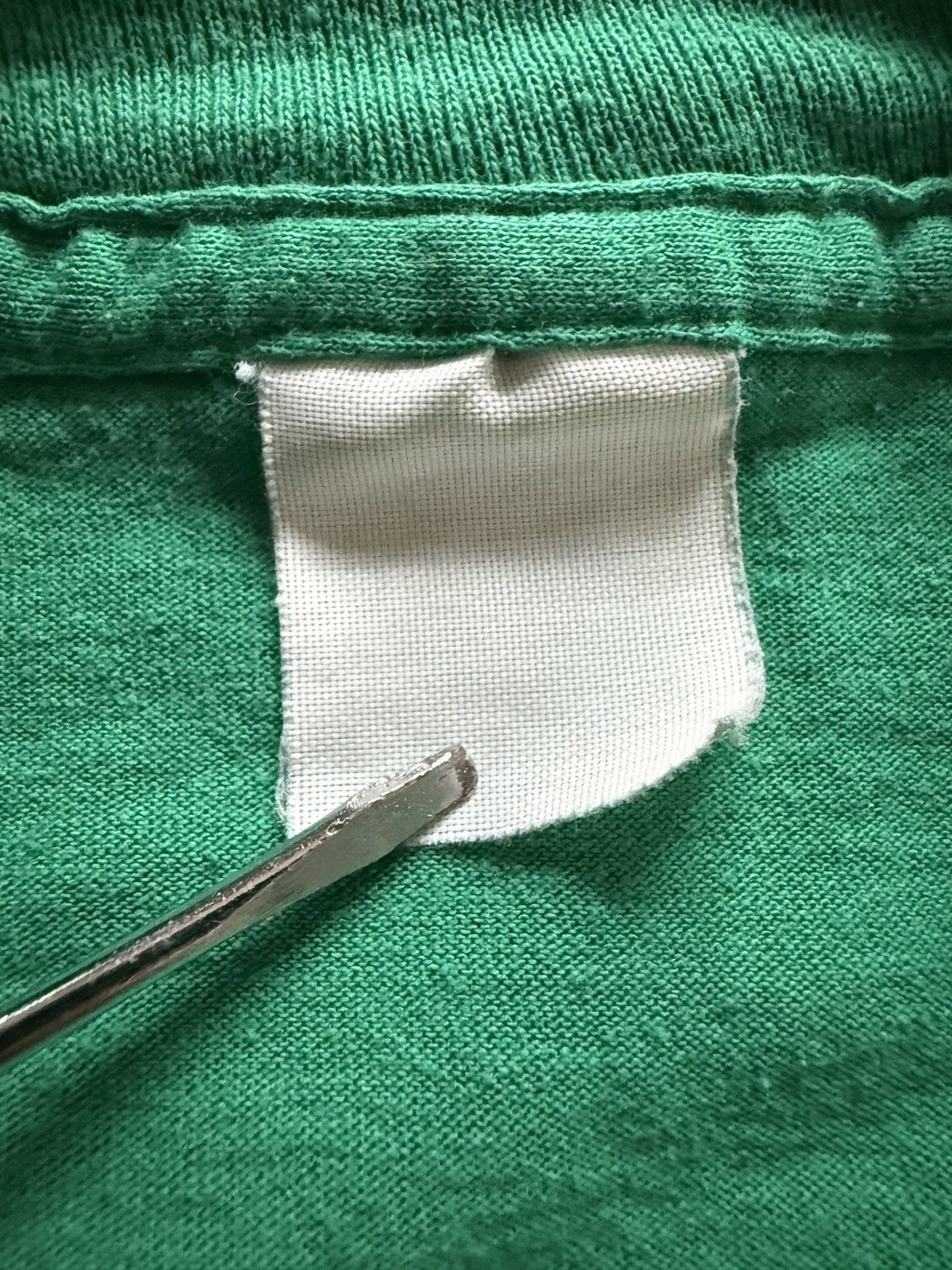 Vintage Vintage Green Blank Selvedge Pocket Tee Size US XL / EU 56 / 4 - 5 Thumbnail