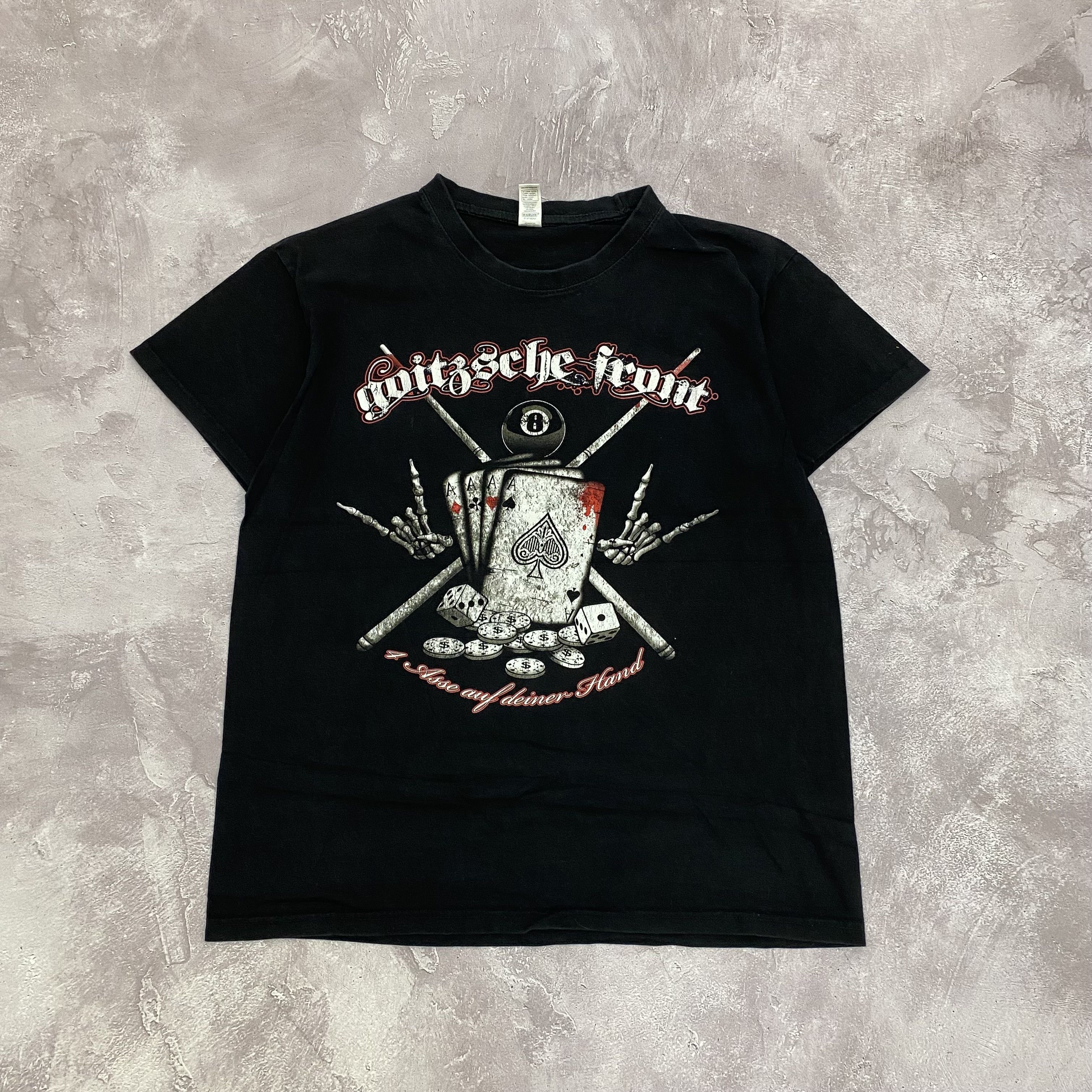 Band Tees Vintage Poker Bones Skull Tee Size US M / EU 48-50 / 2 - 1 Thumbnail