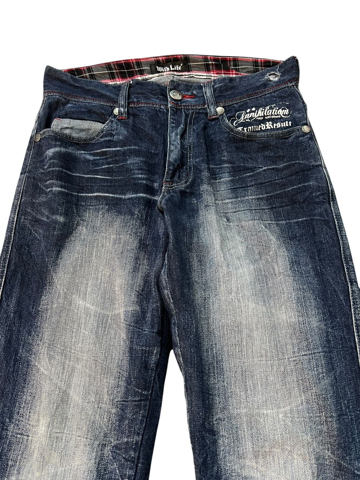 If Six Was Nine Wild Life Skull Bones Clawmark Mud wash If six was nine styl Size US 30 / EU 46 - 3 Thumbnail