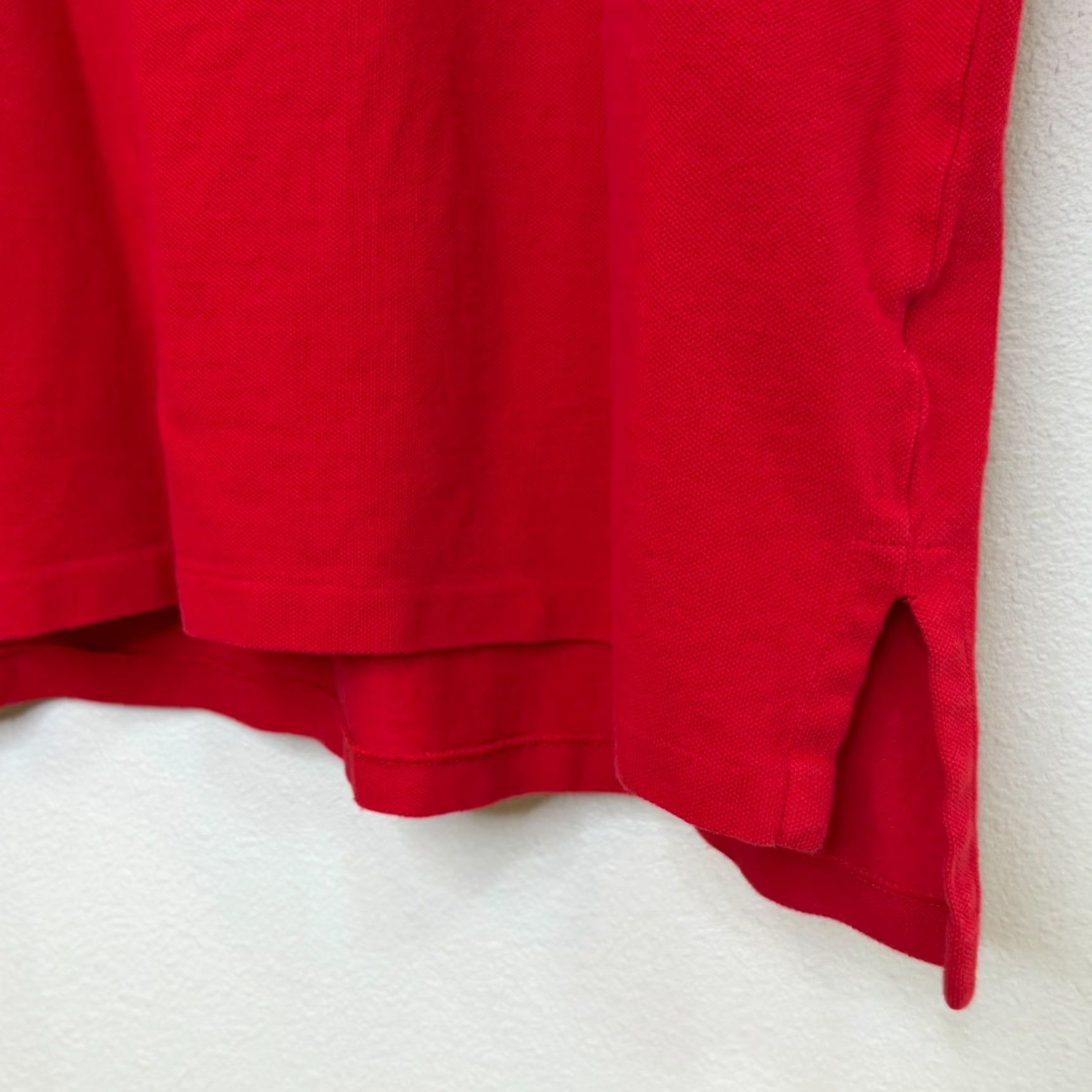 Polo Ralph Lauren Polo Ralph Lauren Polo Shirt Mens Big 4XB Red Long Sleeve Pique Classic Solid 100% Cotton Logo Big & Tall Size US XXL / EU 58 / 5 - 4 Thumbnail